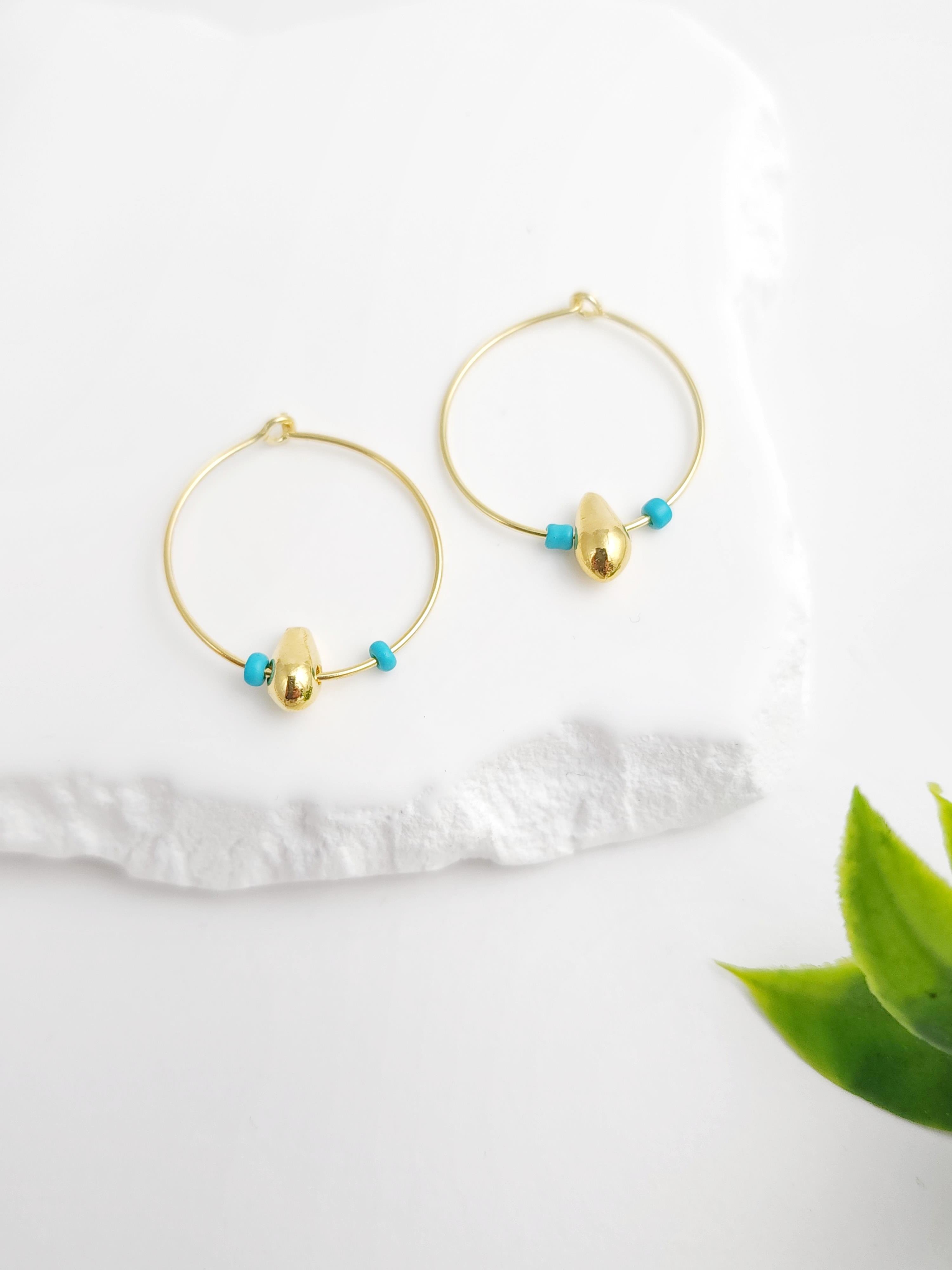 İnce Damla Halka Küpe