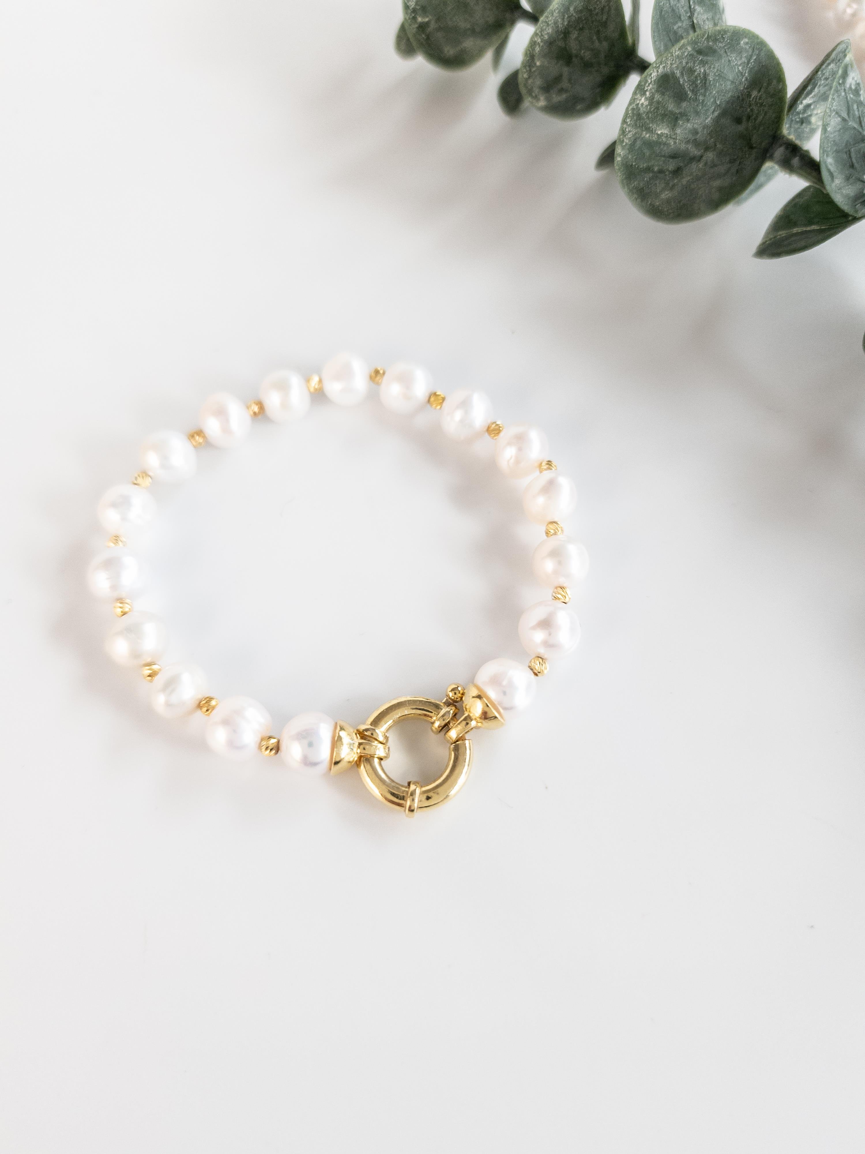 İnci Charm Klips Bileklik