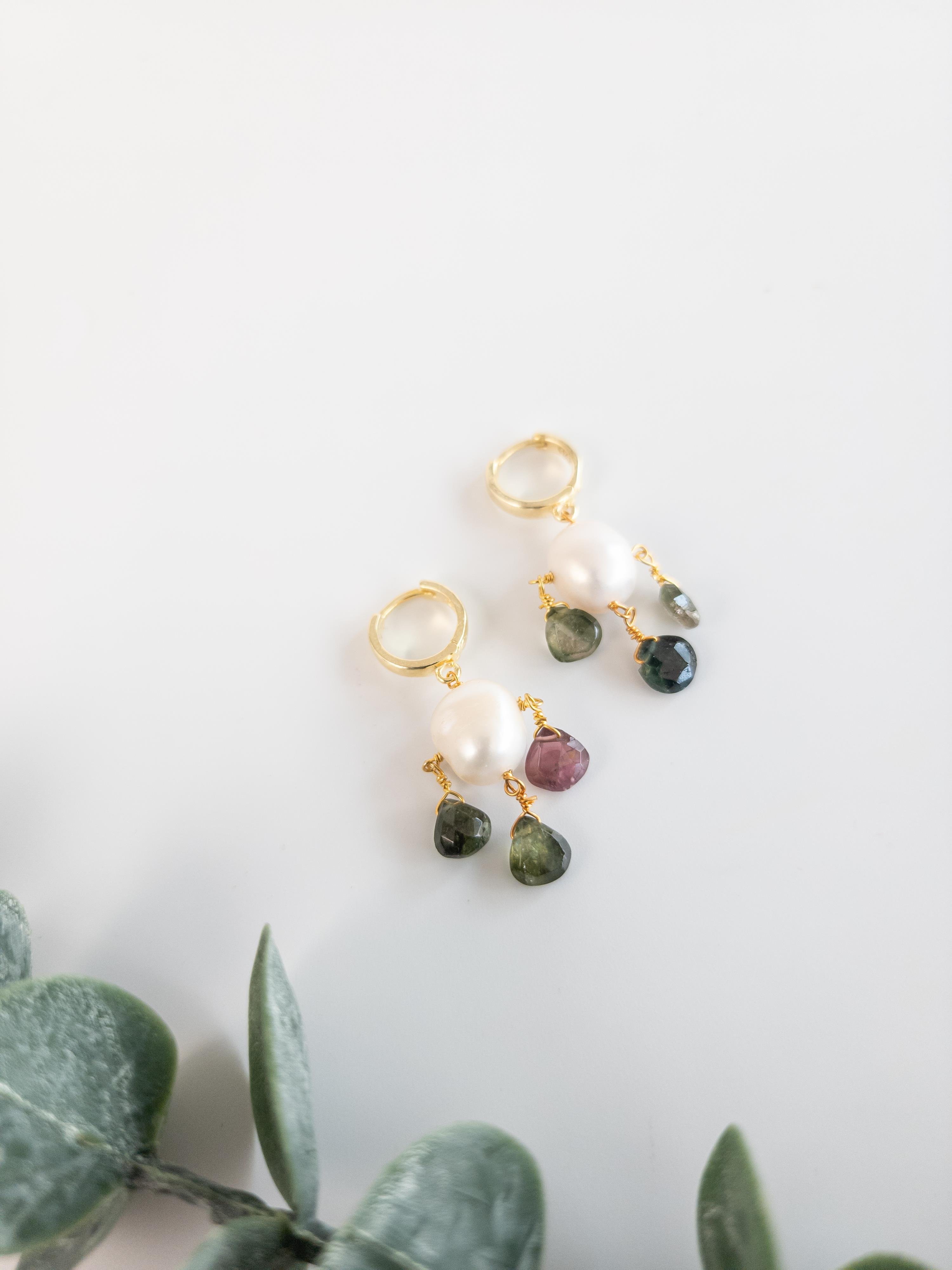 İnci Doğal Taş Küpe