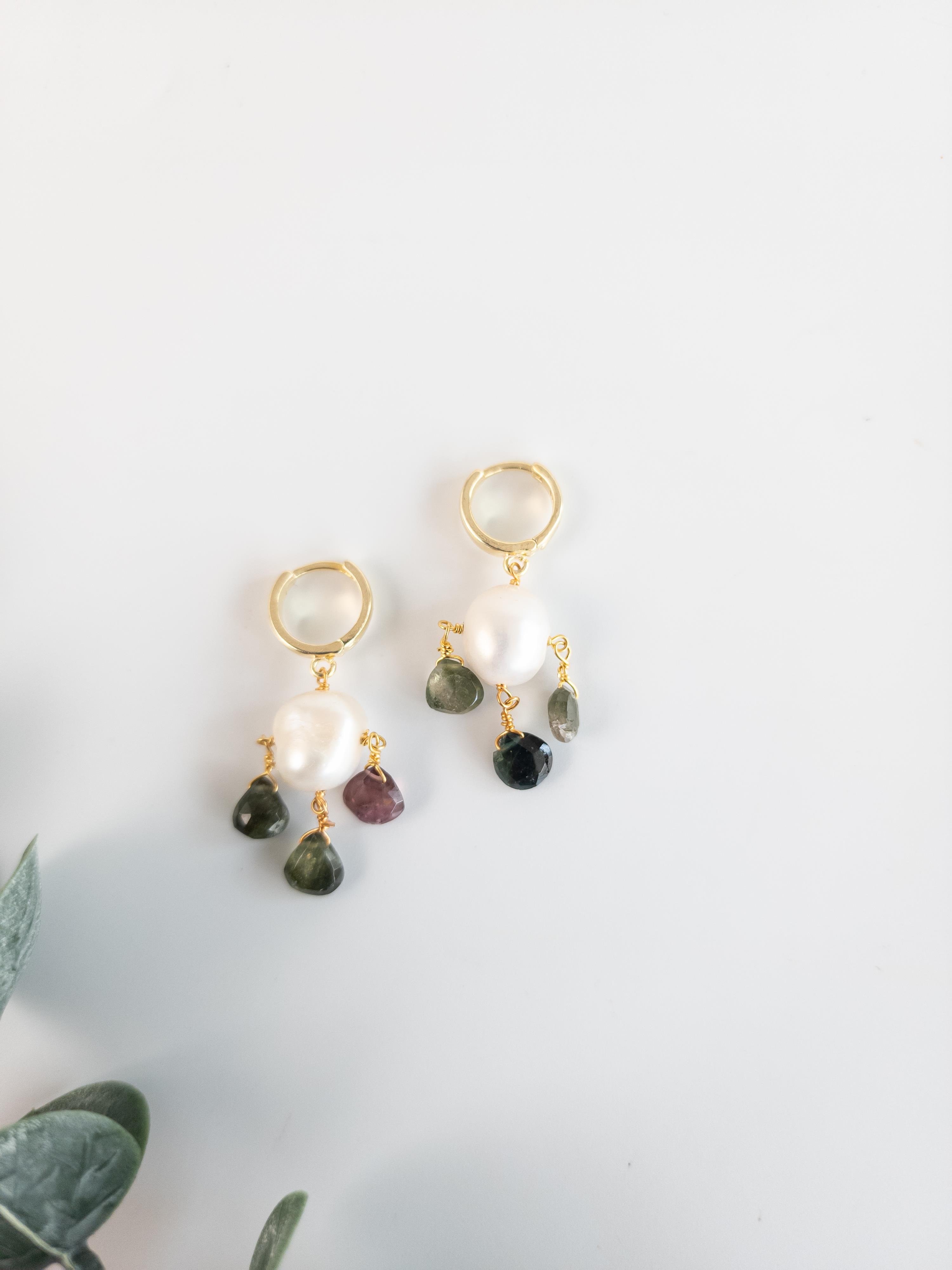 İnci Doğal Taş Küpe