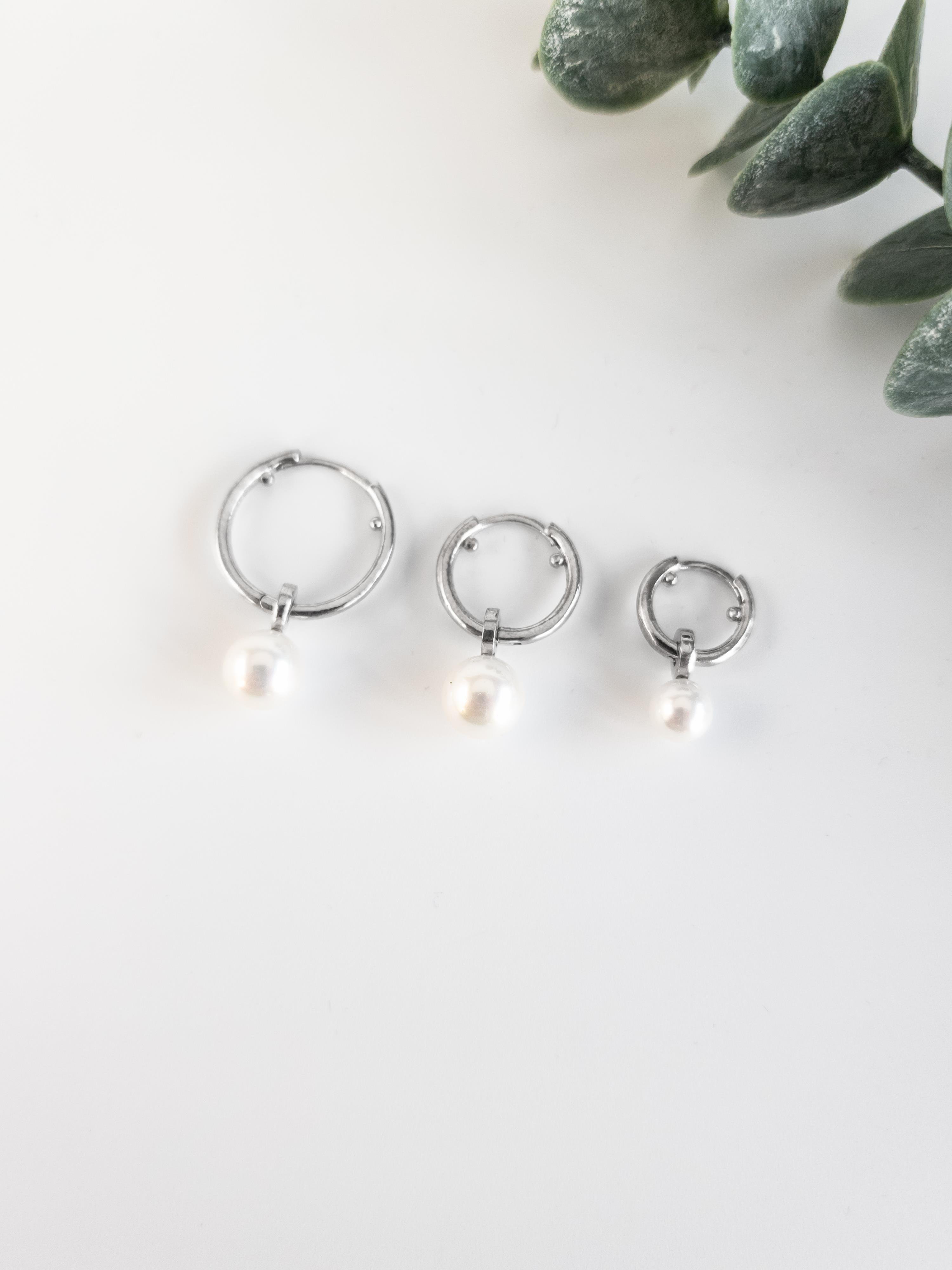 İnci Halka Küpe ( S )