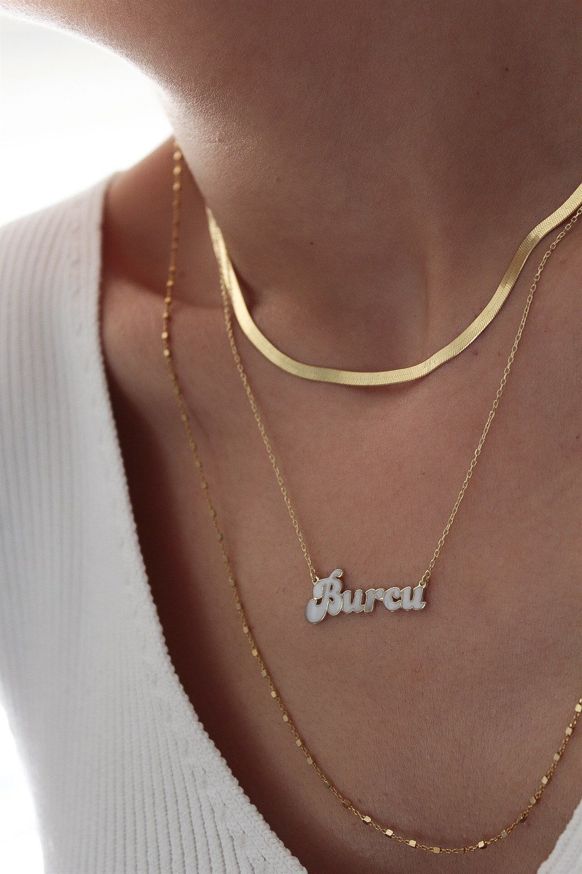 İsim Kolye ( Beyaz )