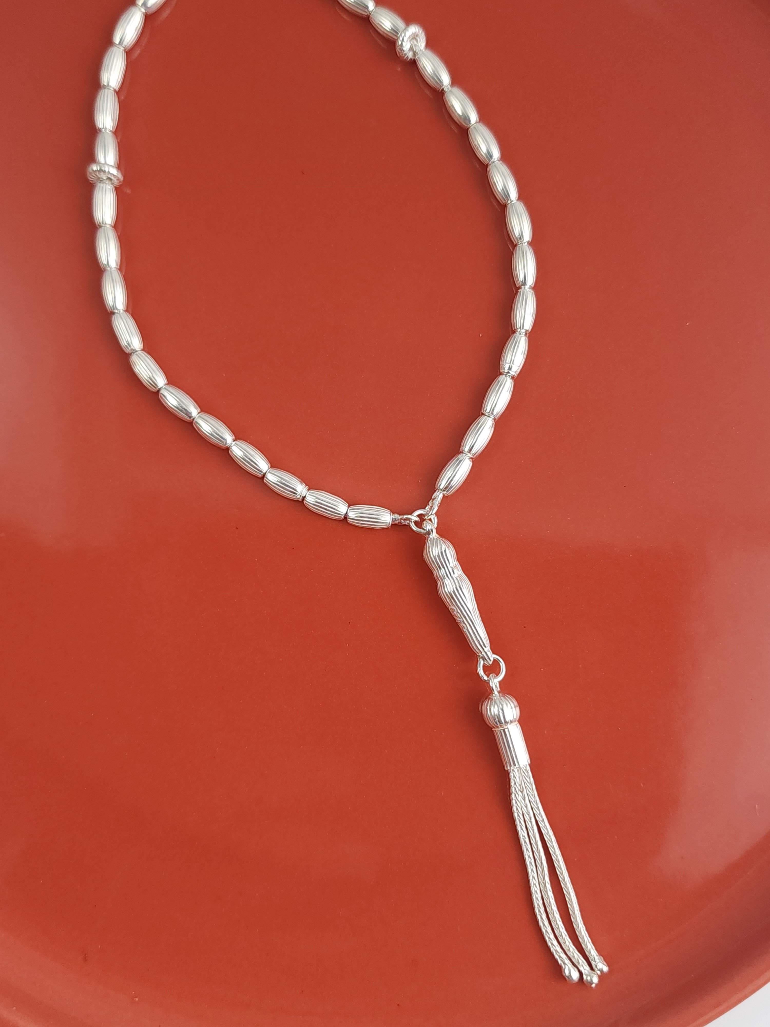İşleme Gümüş Arpa Tesbih