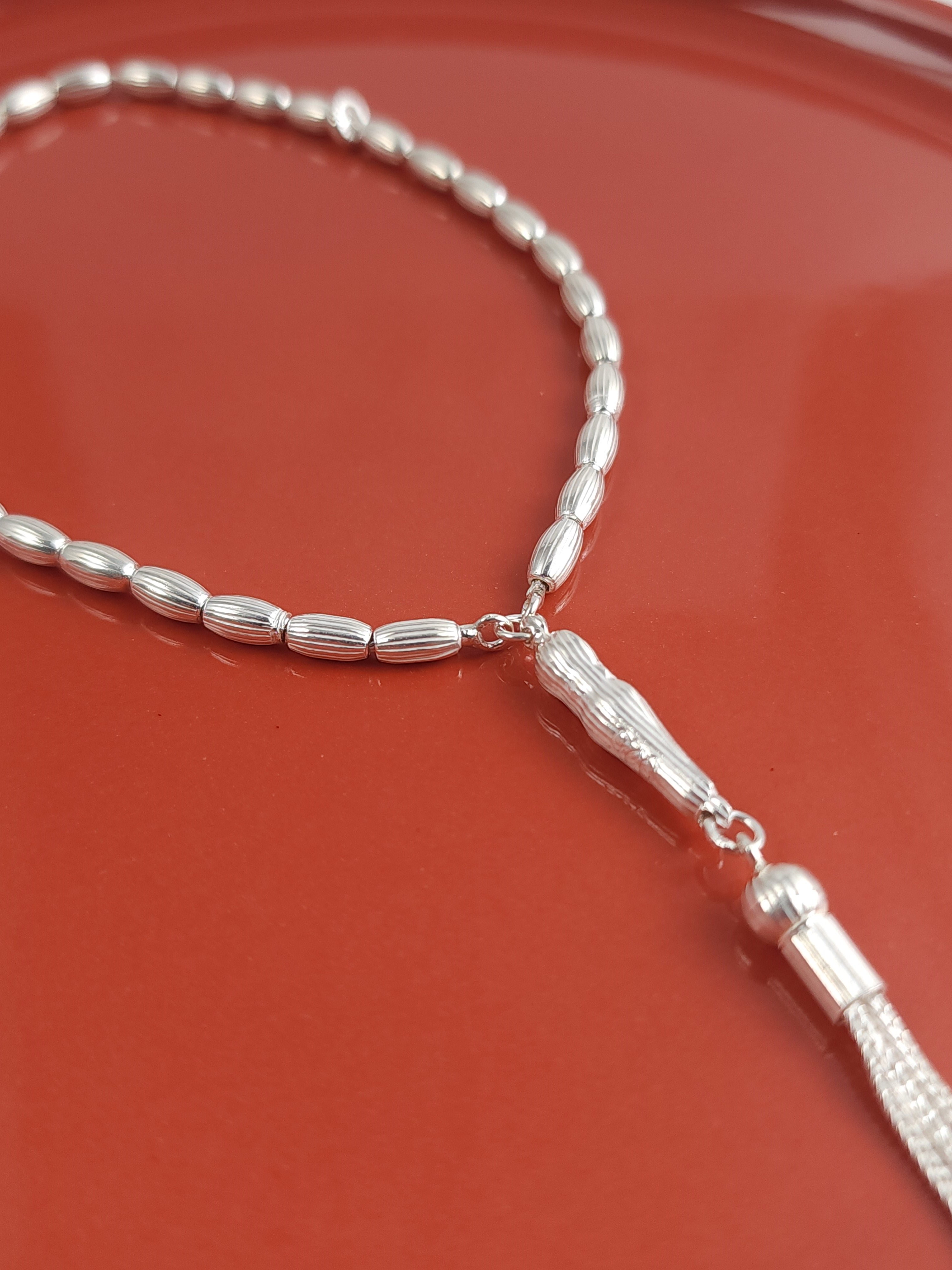 İşleme Gümüş Arpa Tesbih