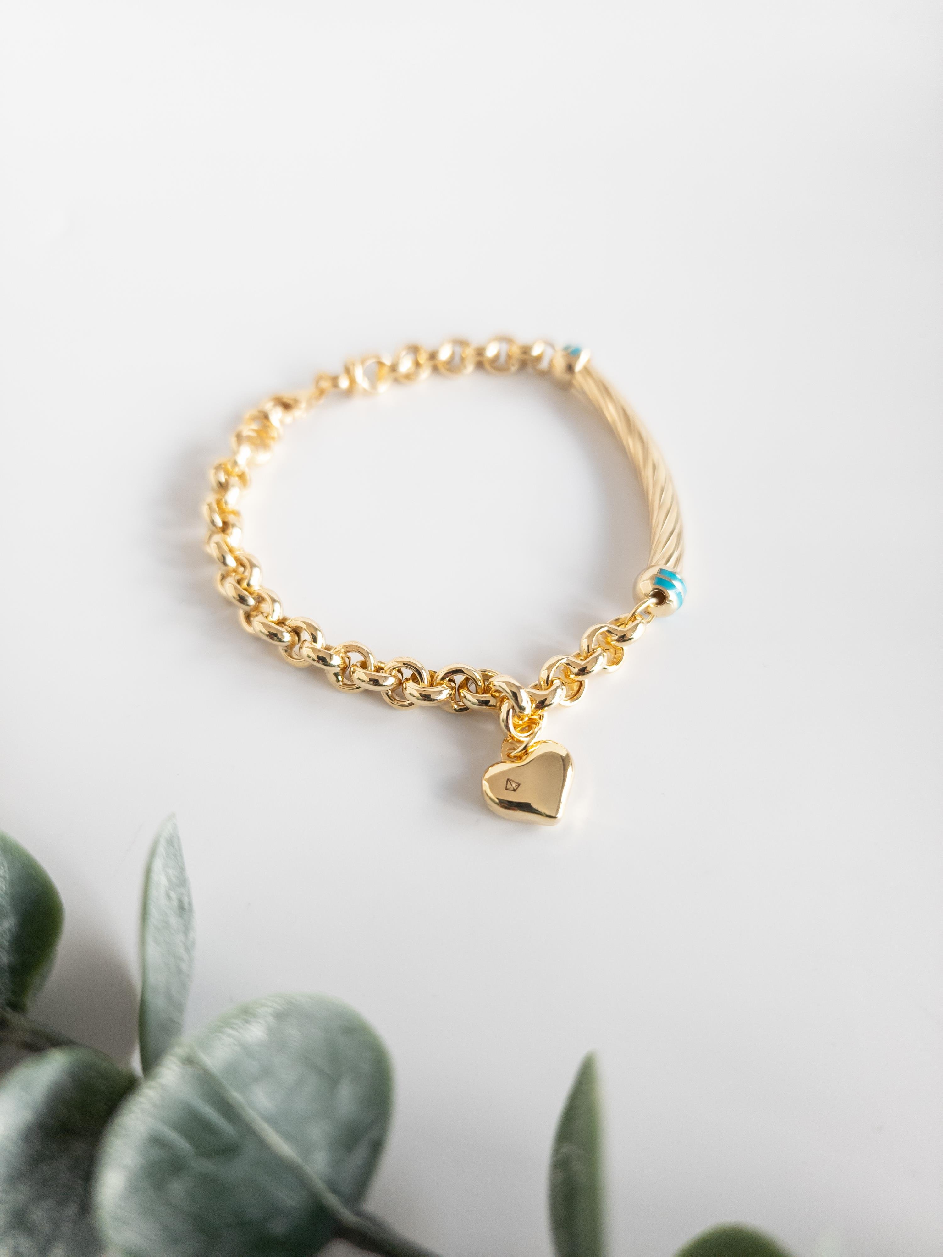 İtalyan Balon Kalp Chain Bileklik