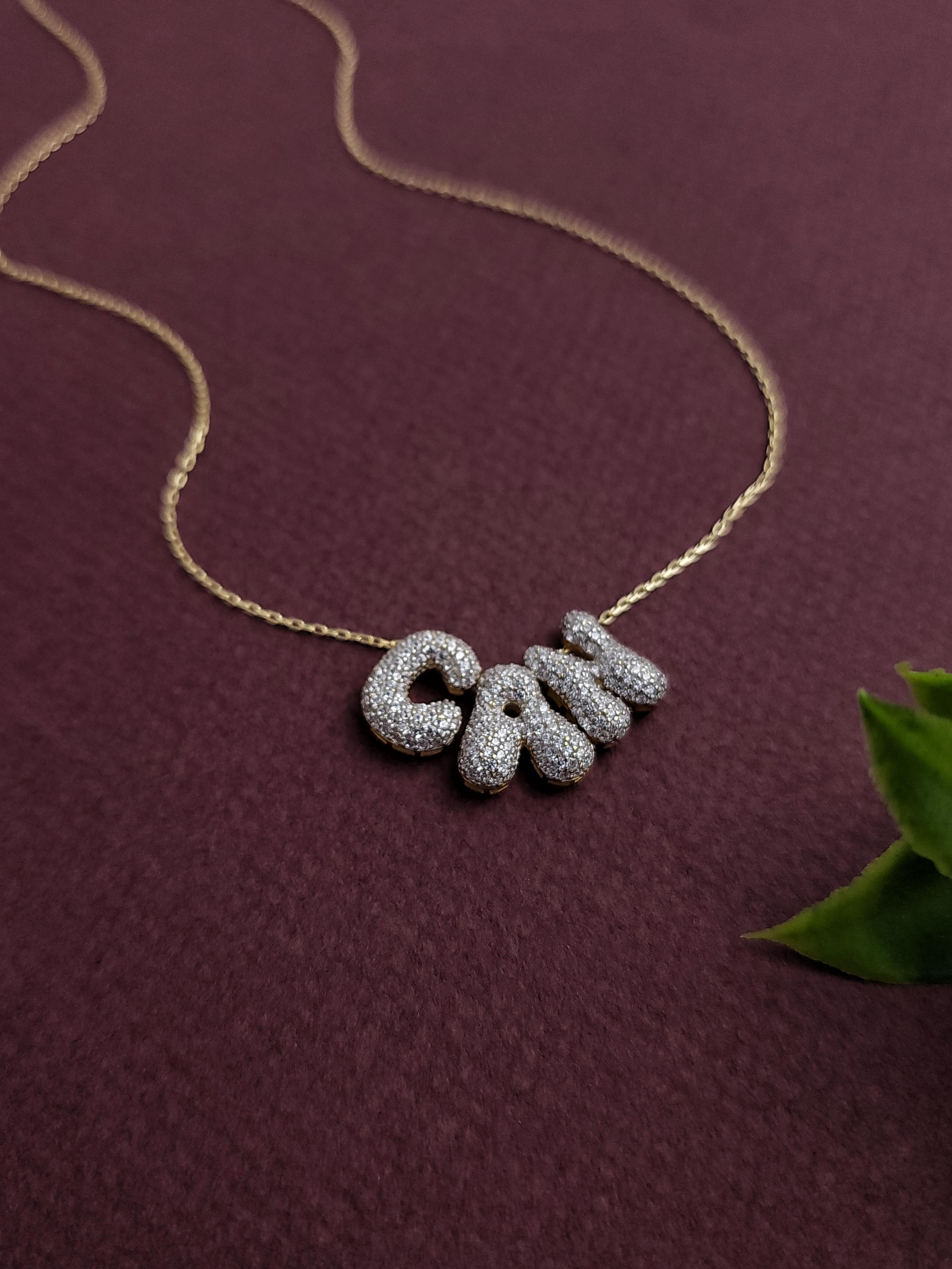 İtalyan Balon Tasarım İsim Kolye ( 5 harf )