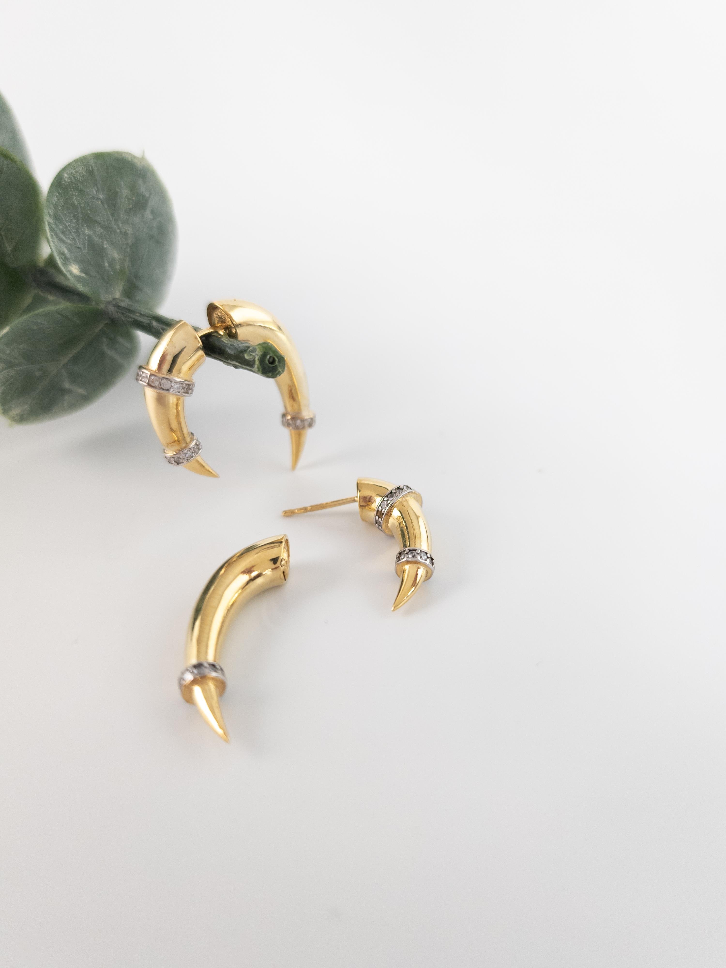 İtalyan Boynuz Küpe