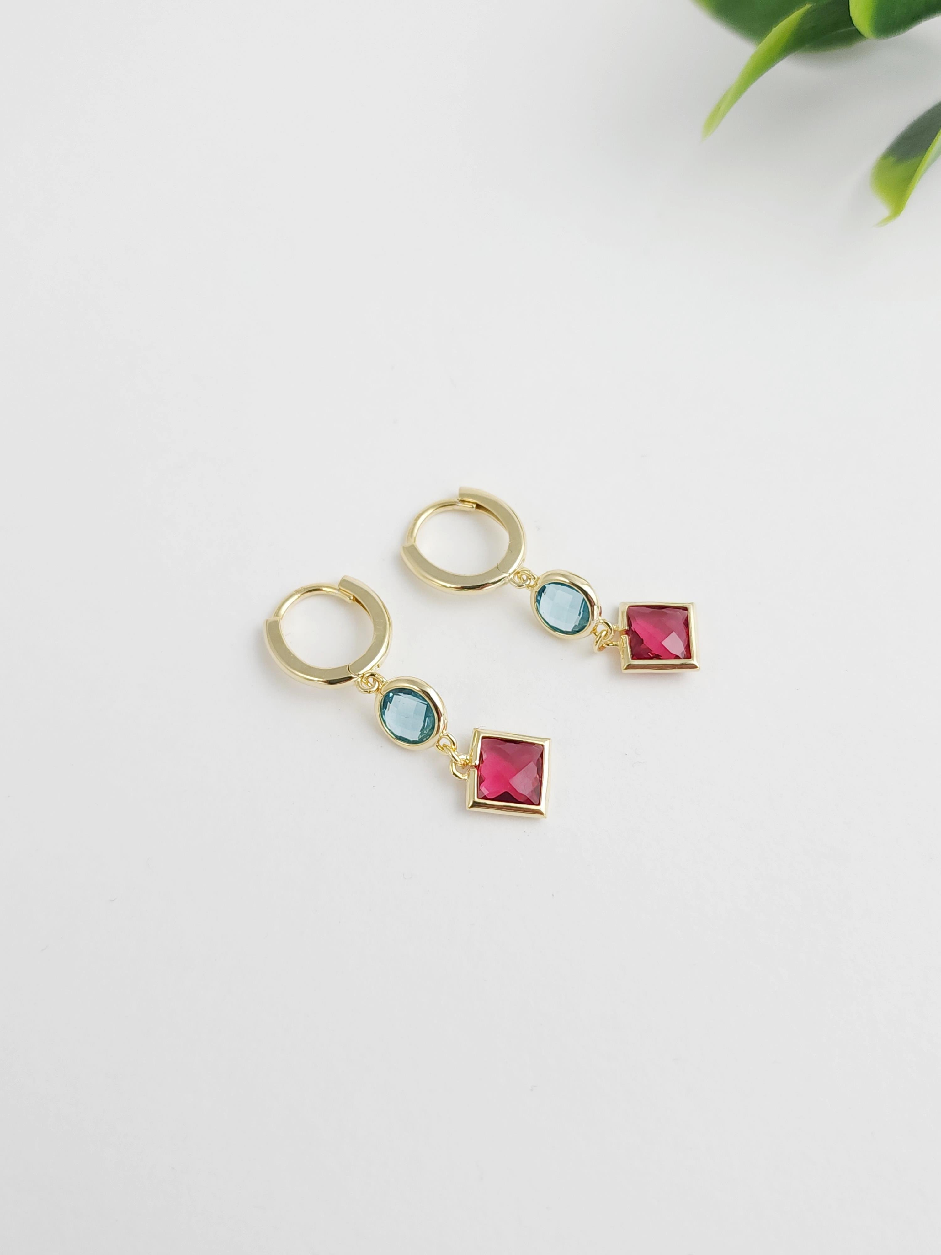 İtalyan Doğal Taş 3 Küpe