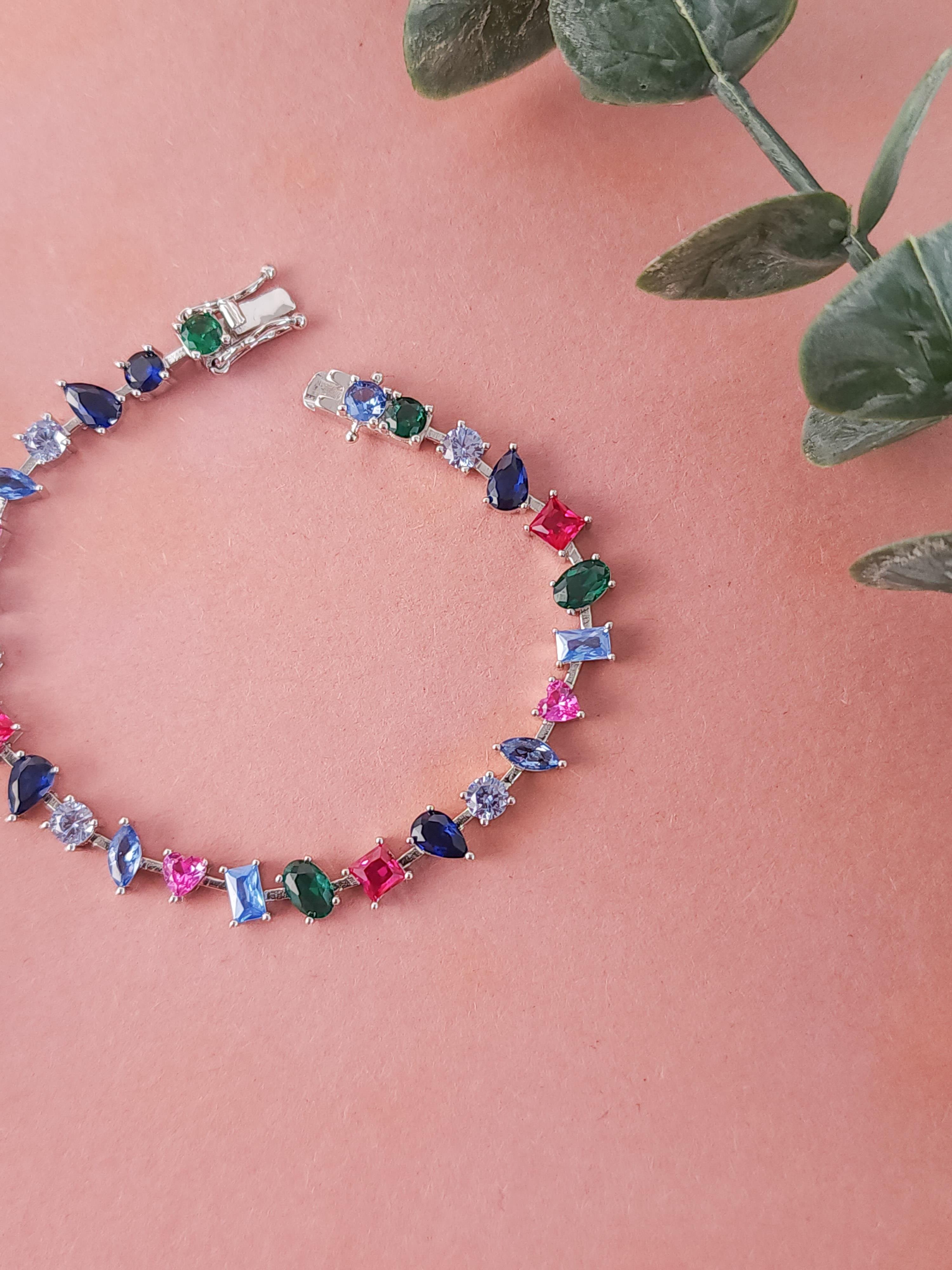 İtalyan Doğal Taş Geometrik Bileklik