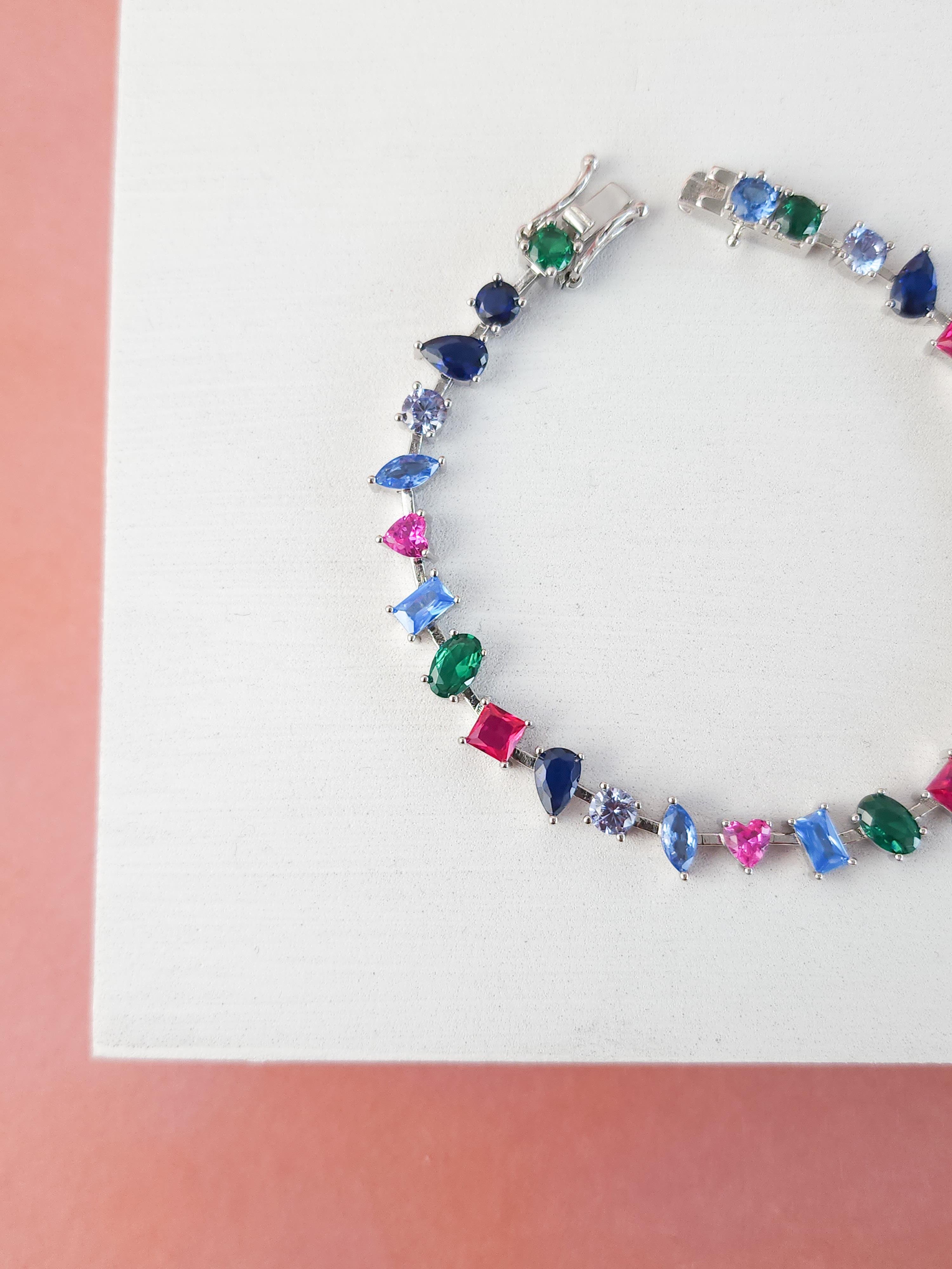 İtalyan Doğal Taş Geometrik Bileklik