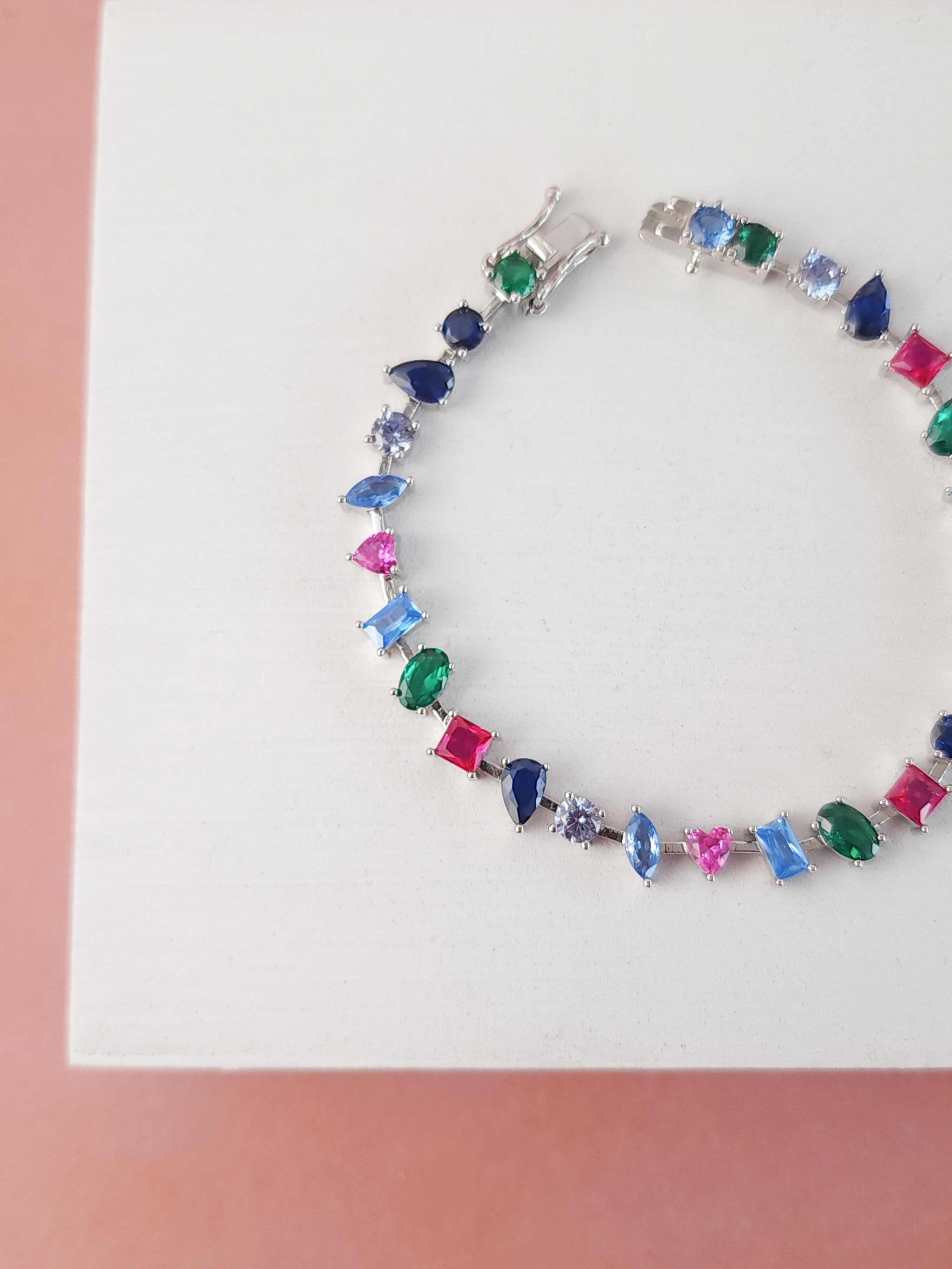 İtalyan Doğal Taş Geometrik Bileklik