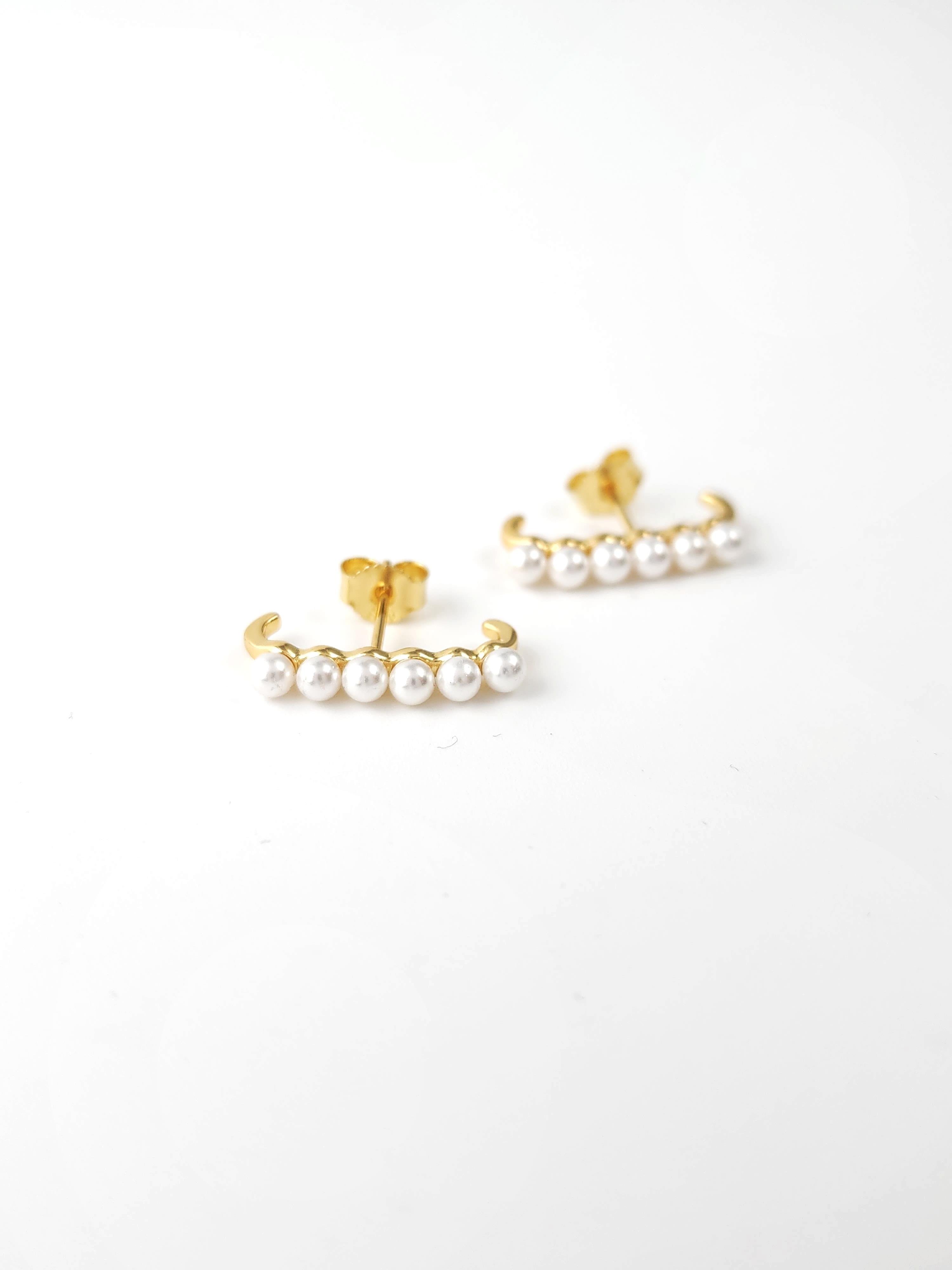 İtalyan İnci Çivi Küpe