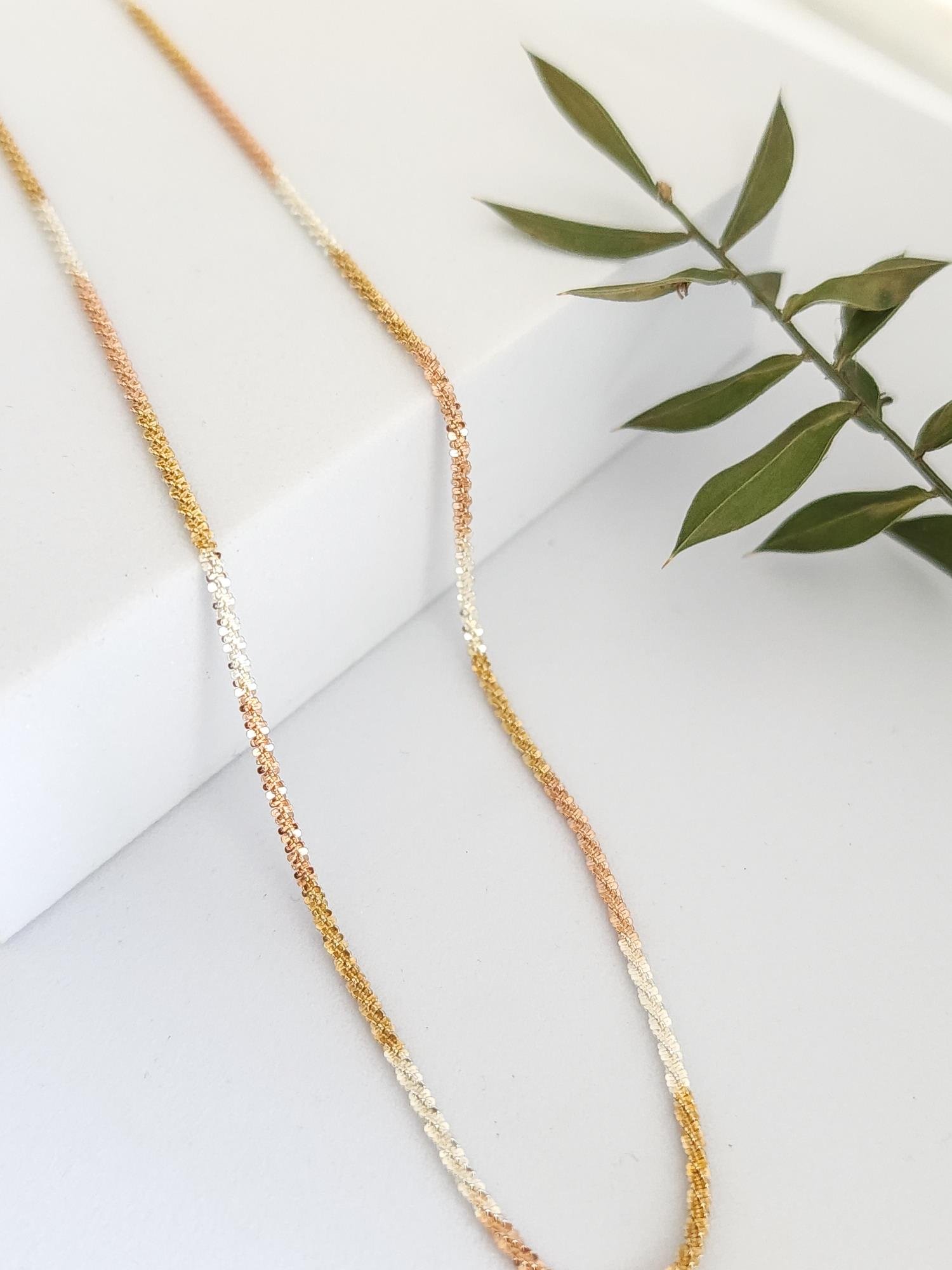 İtalyan Lazer Kesim Zincir Kolye ( 45 cm )