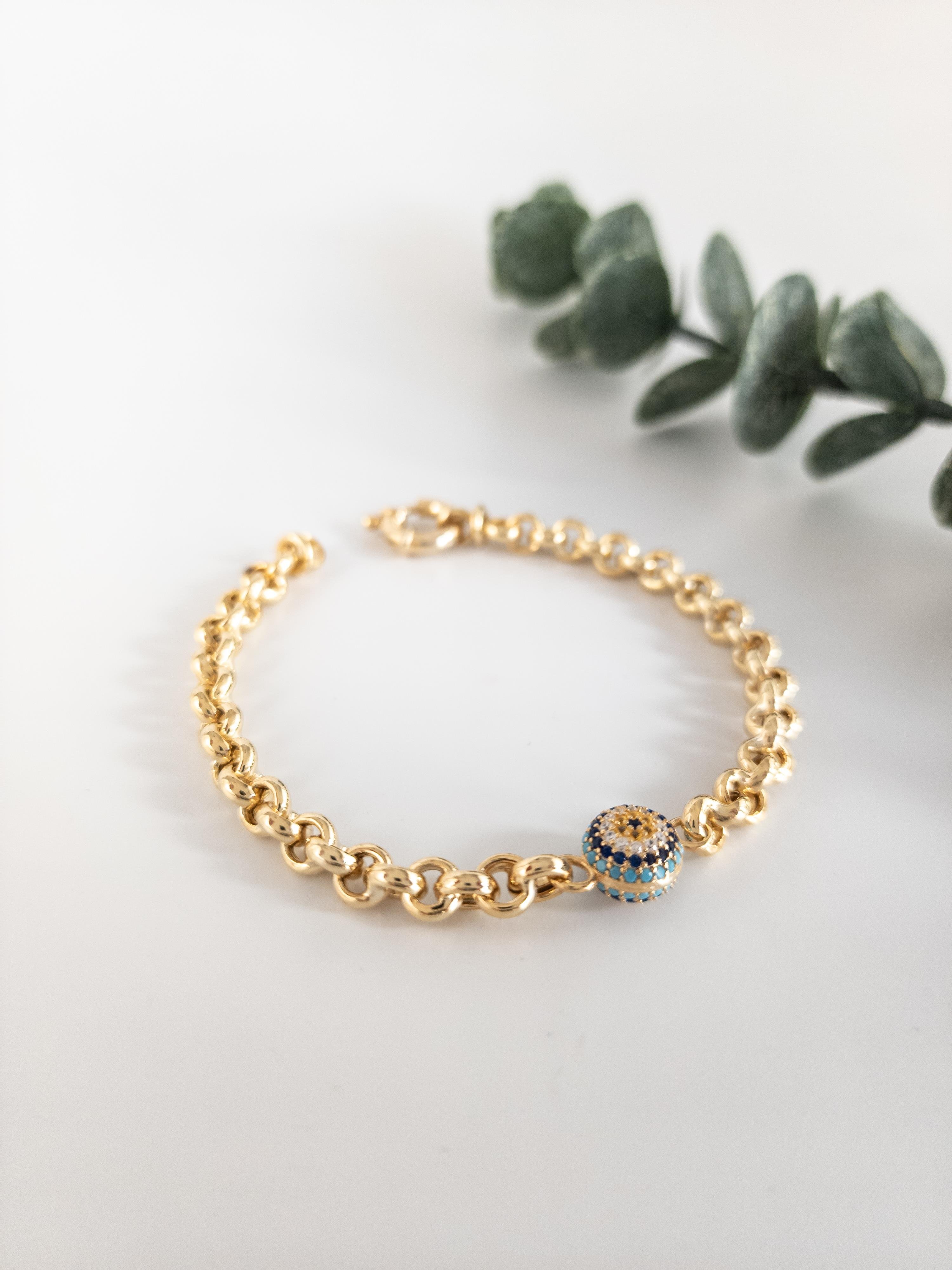 İtalyan Nazar Göz Chain Bileklik