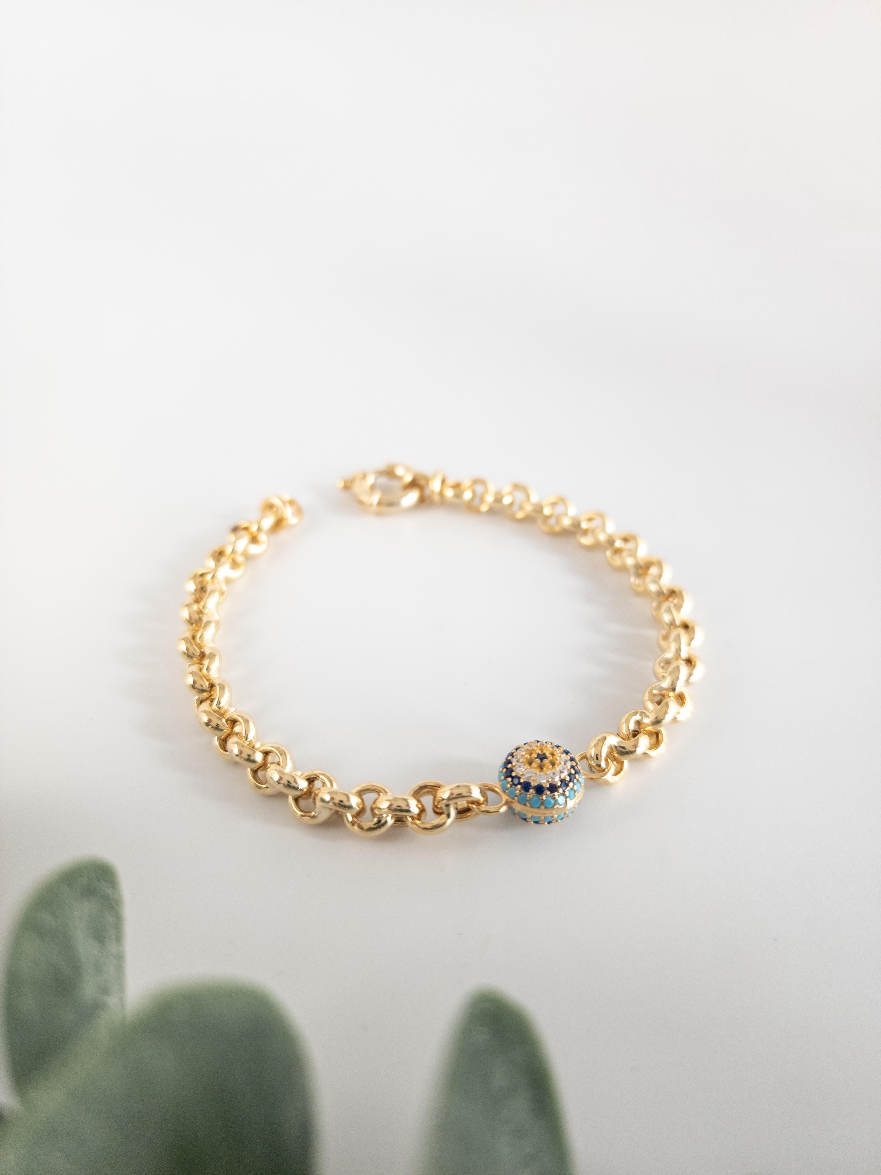 İtalyan Nazar Göz Chain Bileklik