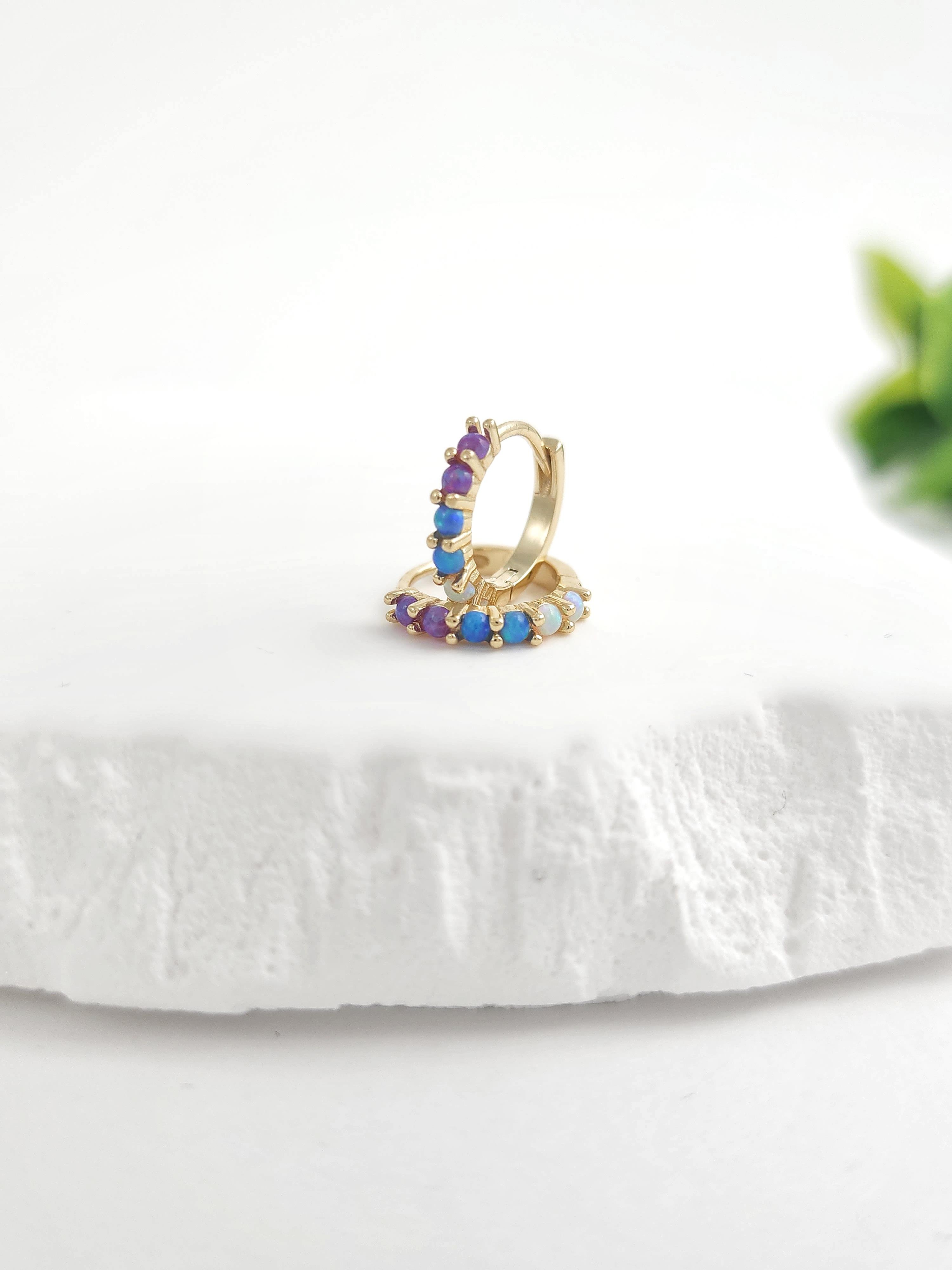 İtalyan Opal Halka Küpe