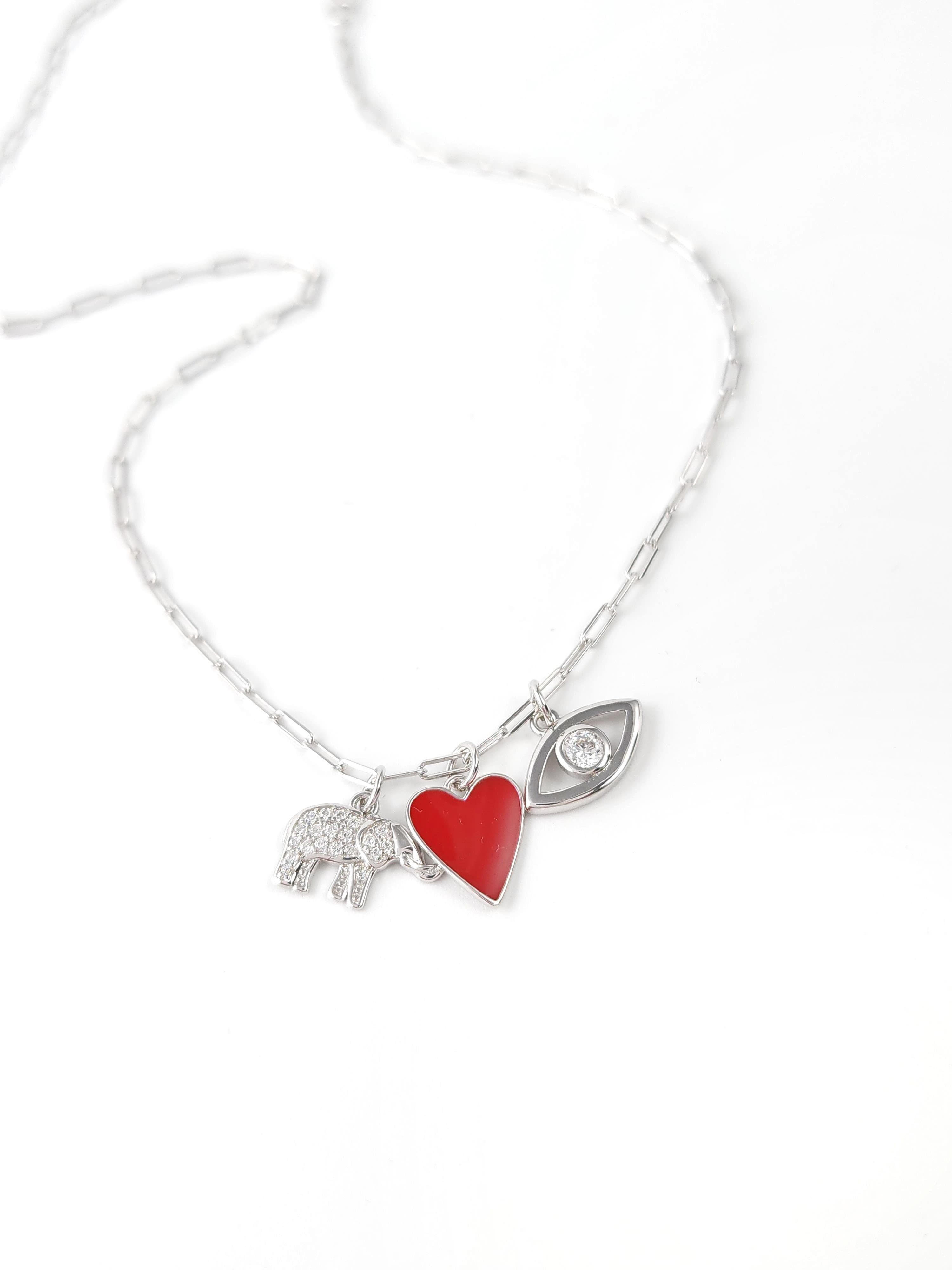 İtalyan Şans Kalp Kolye