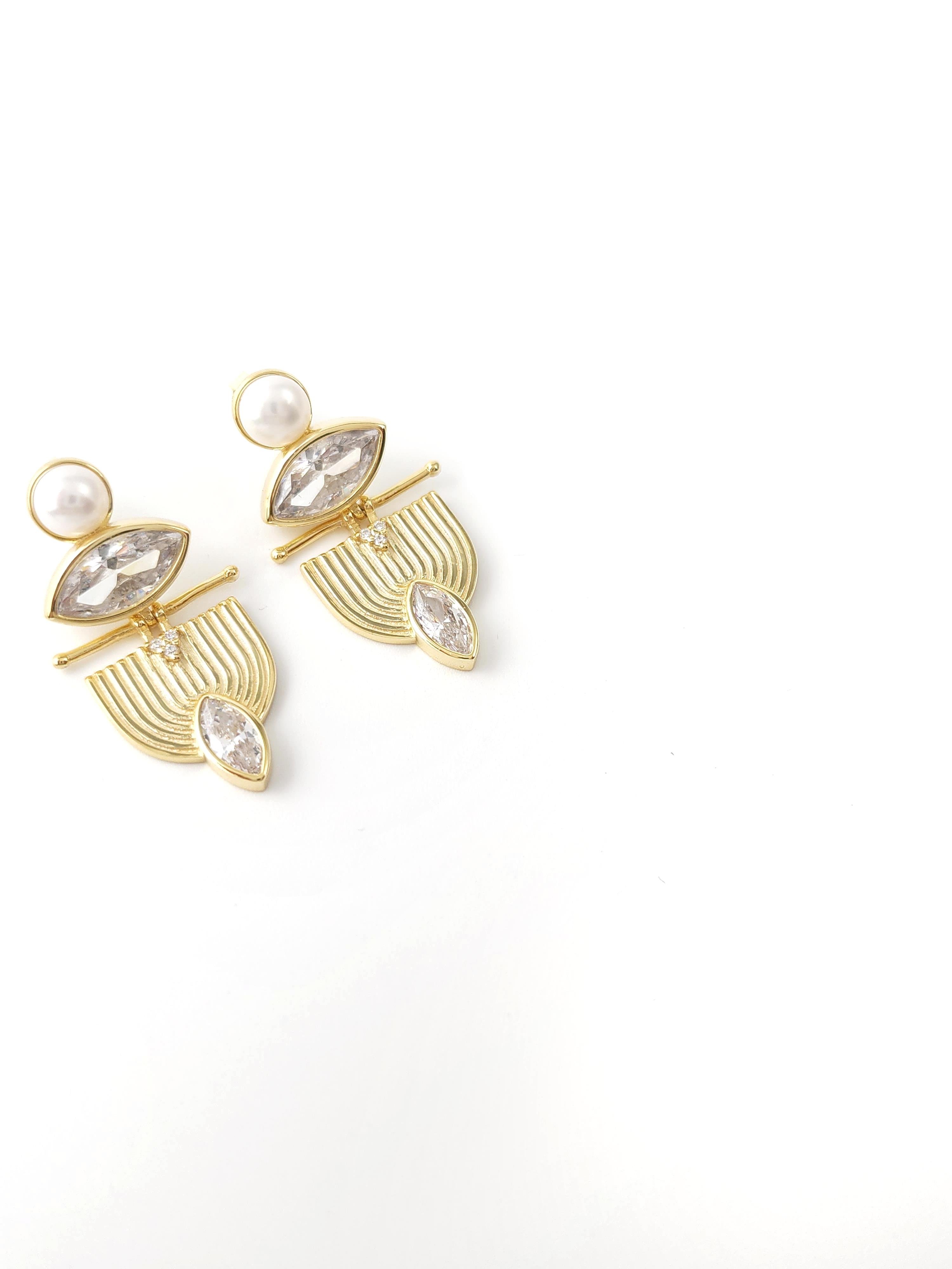 İtalyan Tasarım Doğal Taş Küpe