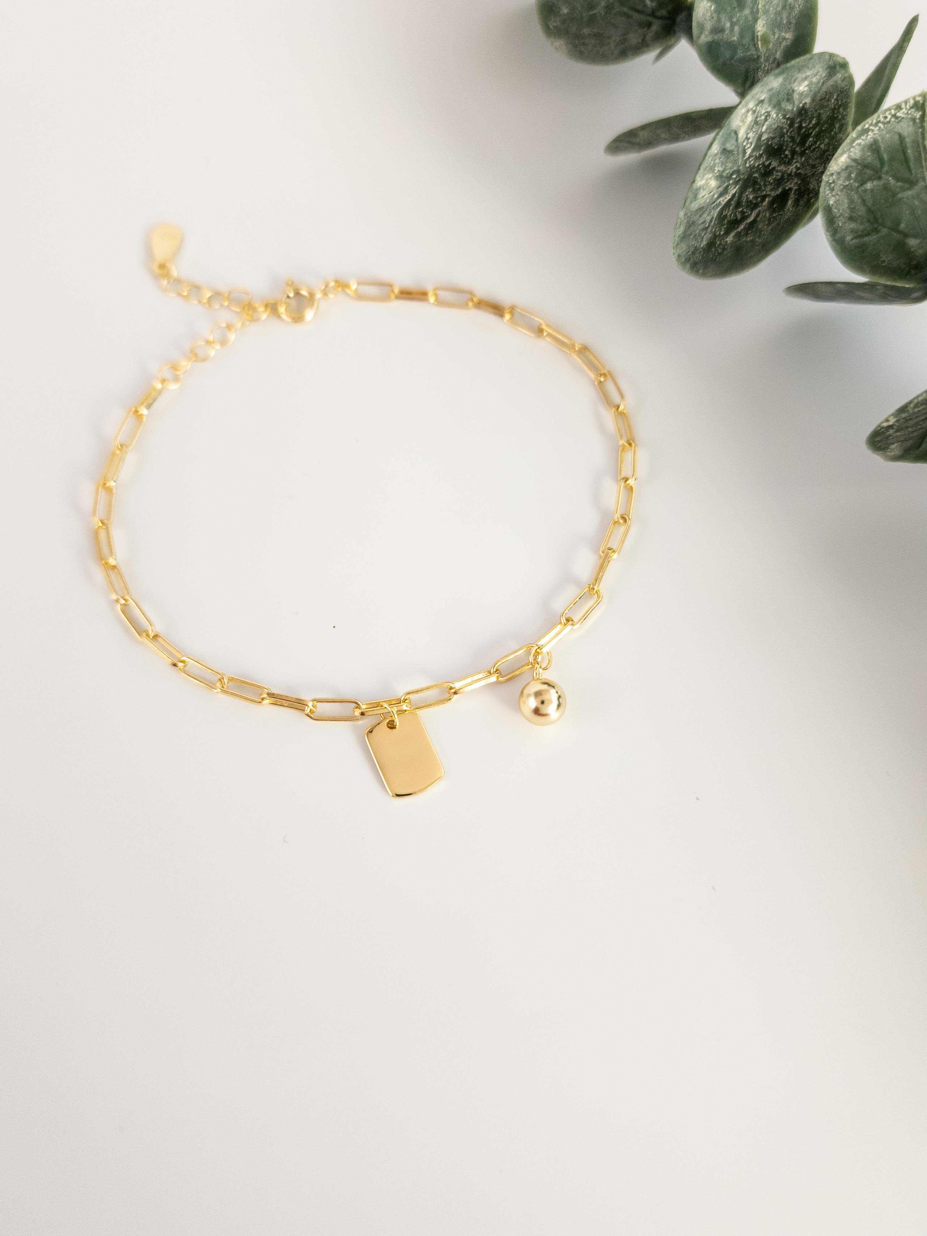 İtalyan Topcuk Plaka Bileklik