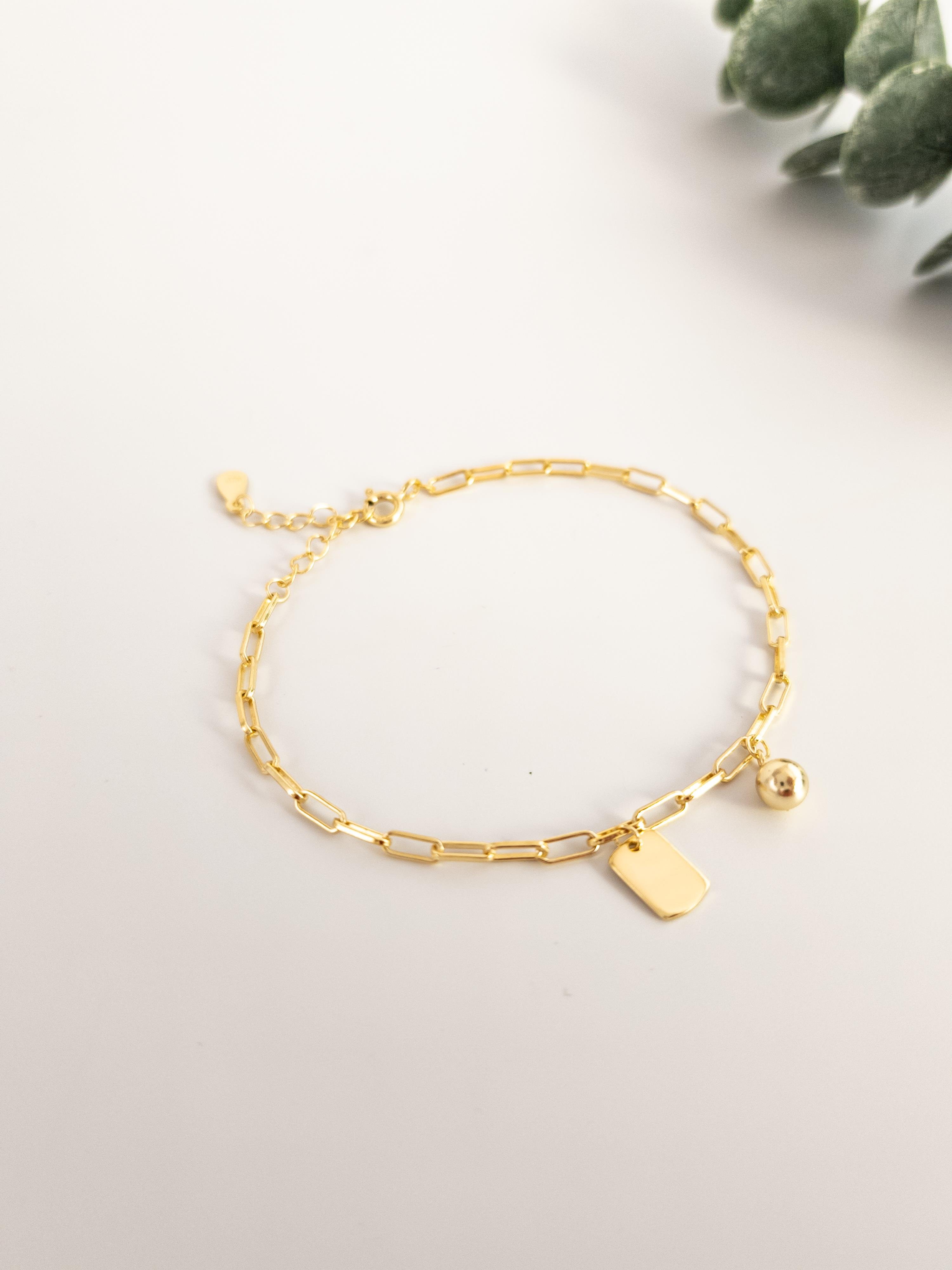 İtalyan Topcuk Plaka Bileklik