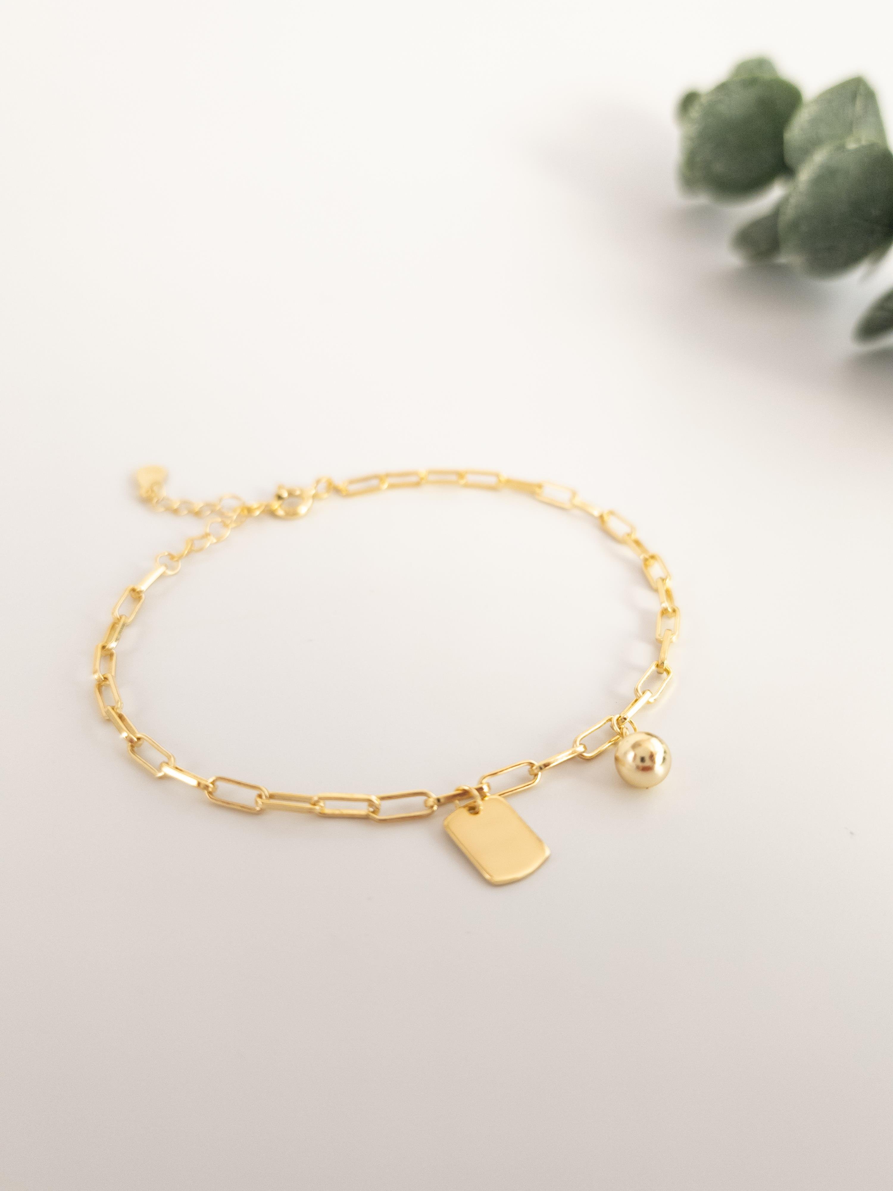 İtalyan Topcuk Plaka Bileklik