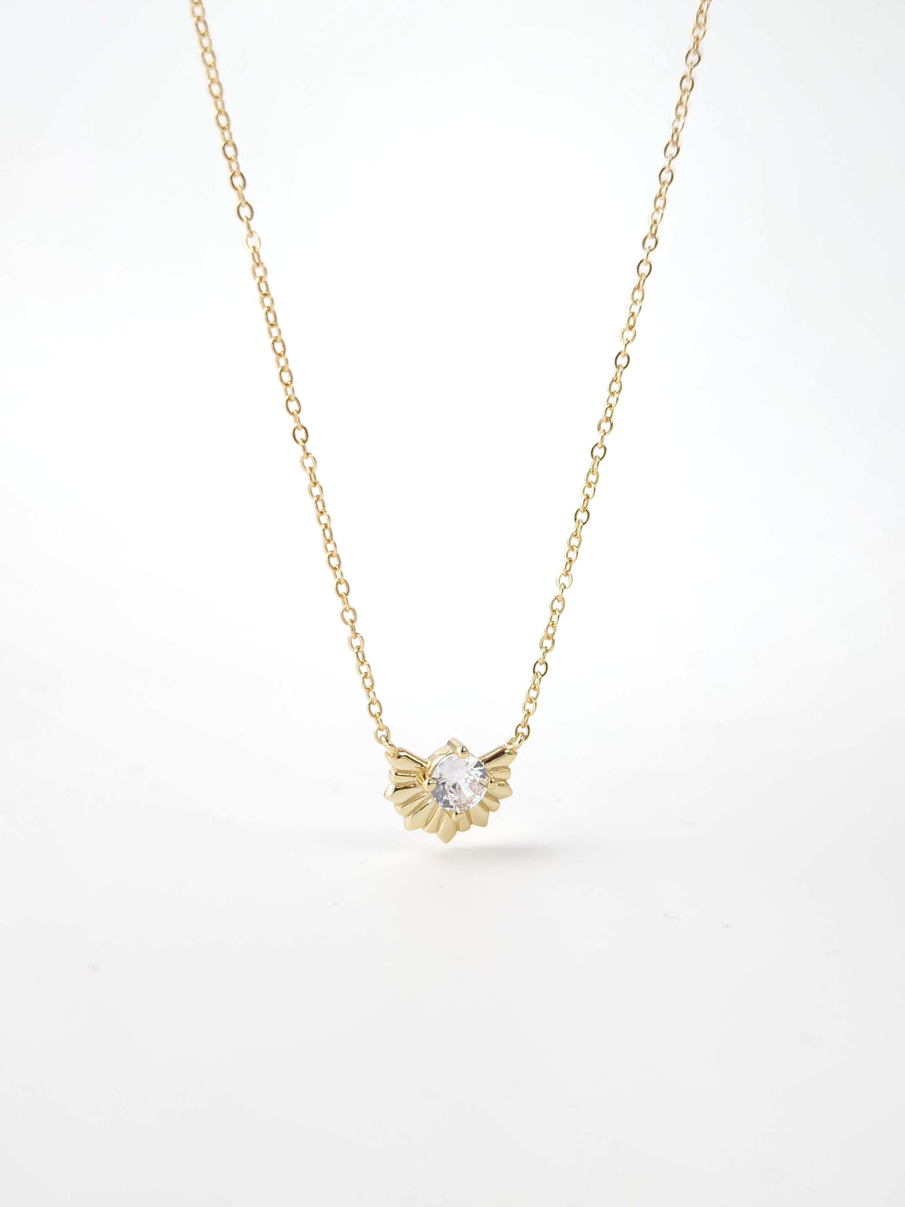 İtalyan Zirkon Güneş Kolye