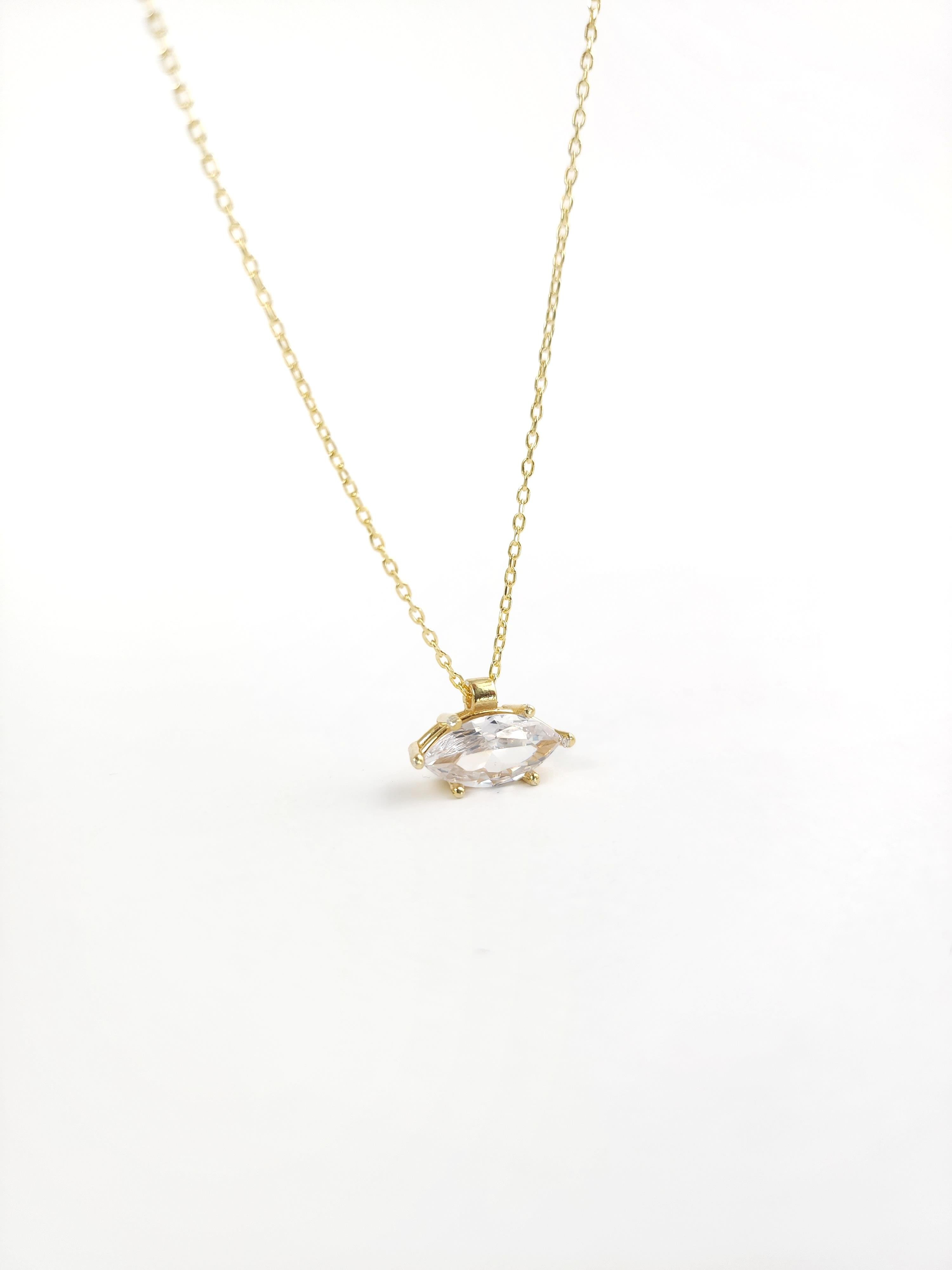 İtalyan Zirkon Tektaş Kolye