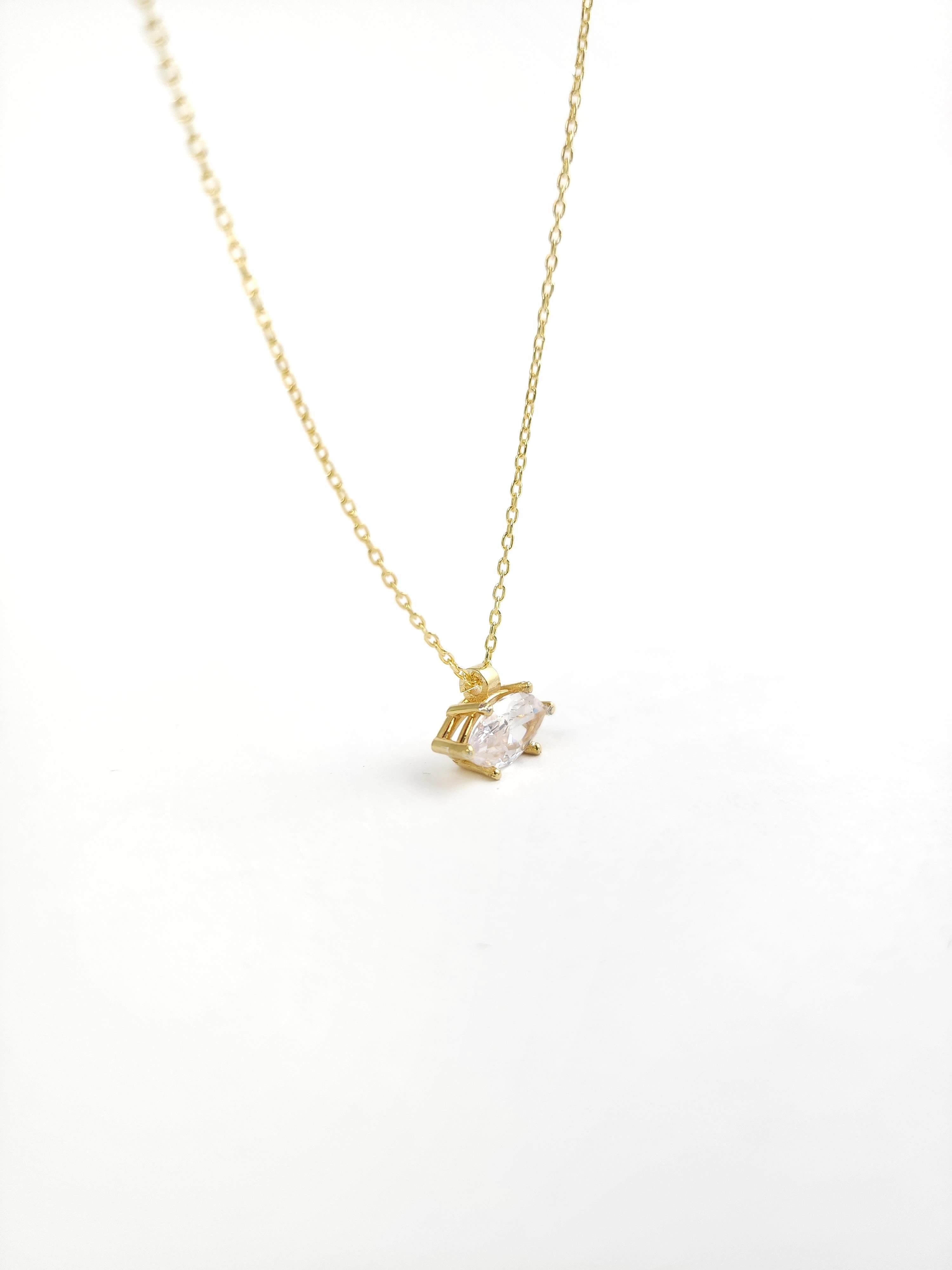 İtalyan Zirkon Tektaş Kolye