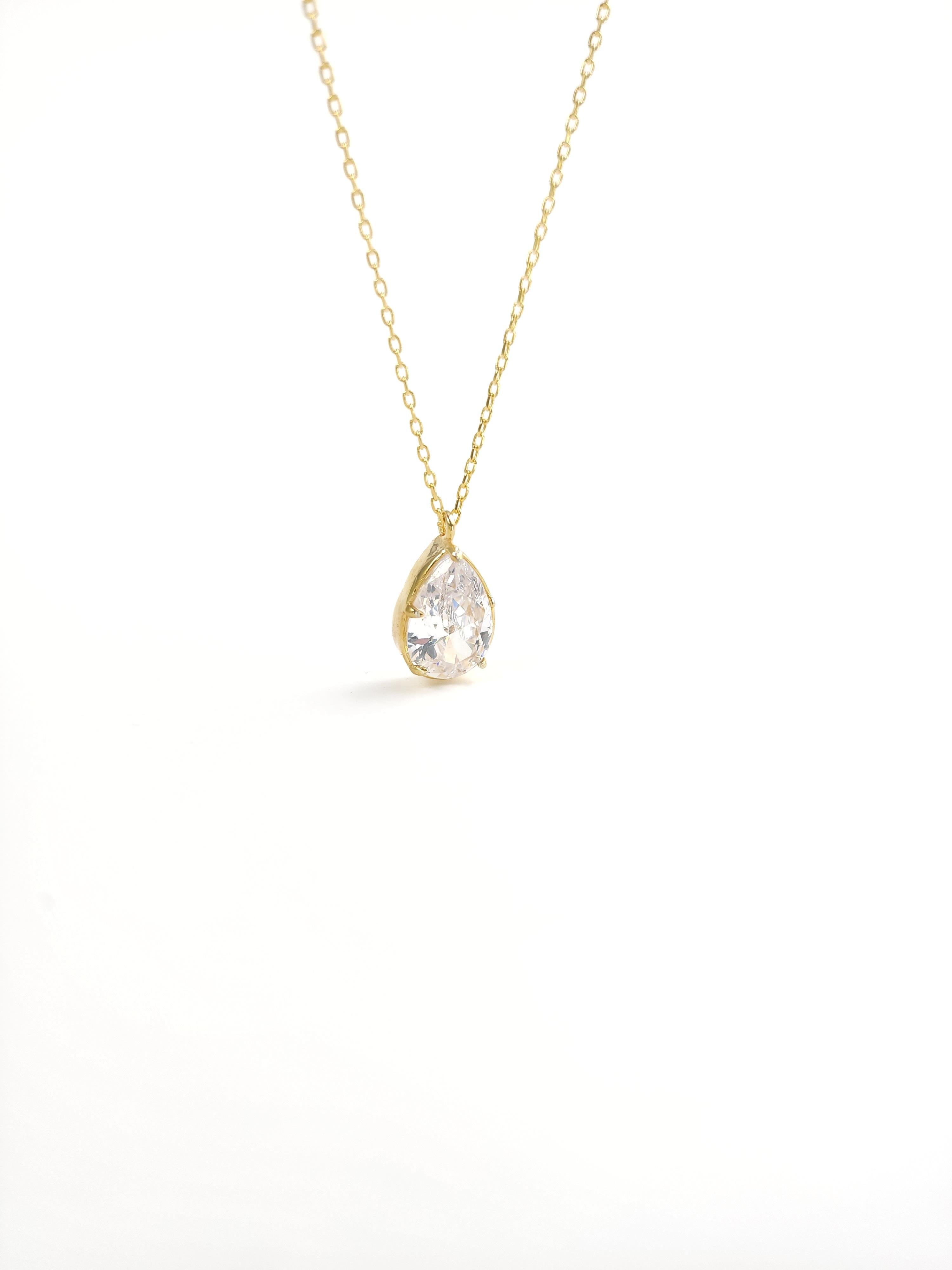 İtalyan Zirkon Tektaş Kolye