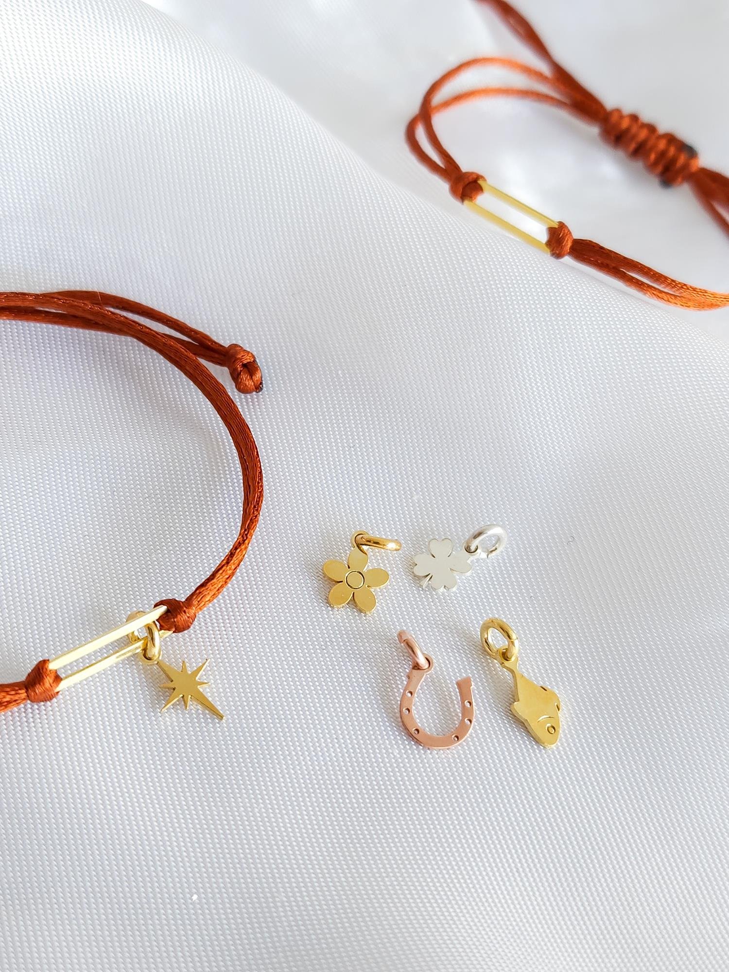 Koyu Kahve Şans Bileklik ( Charmsız )