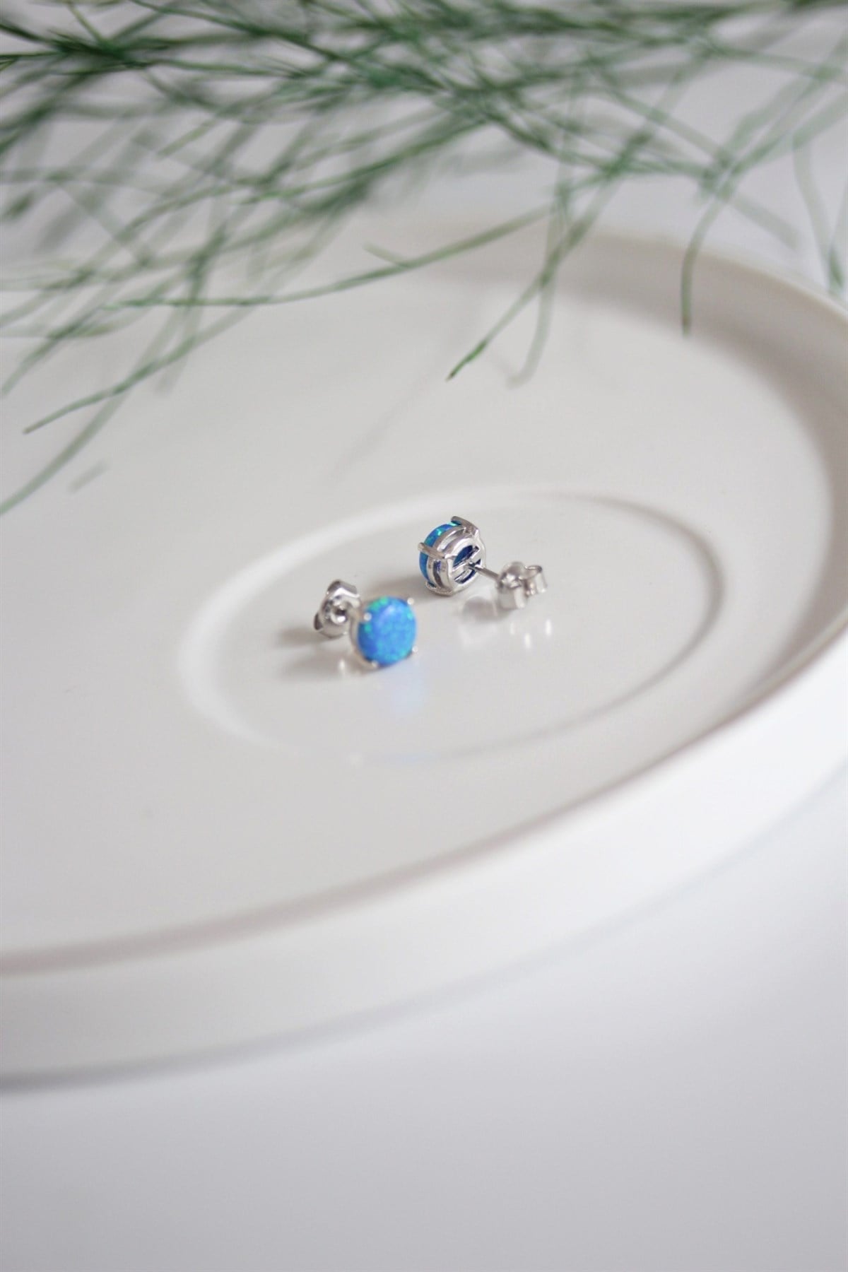 Koyu Opal Küpe ( L )