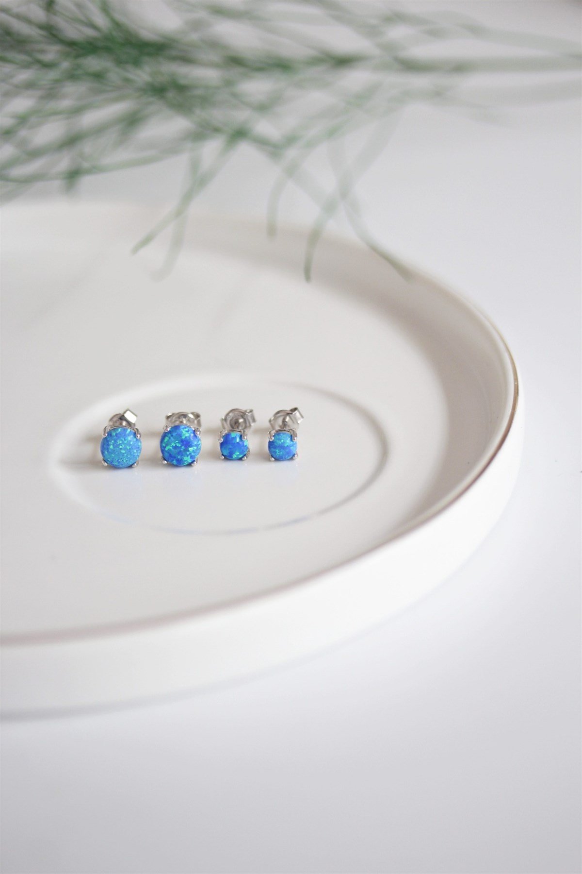 Koyu Opal Küpe ( L )