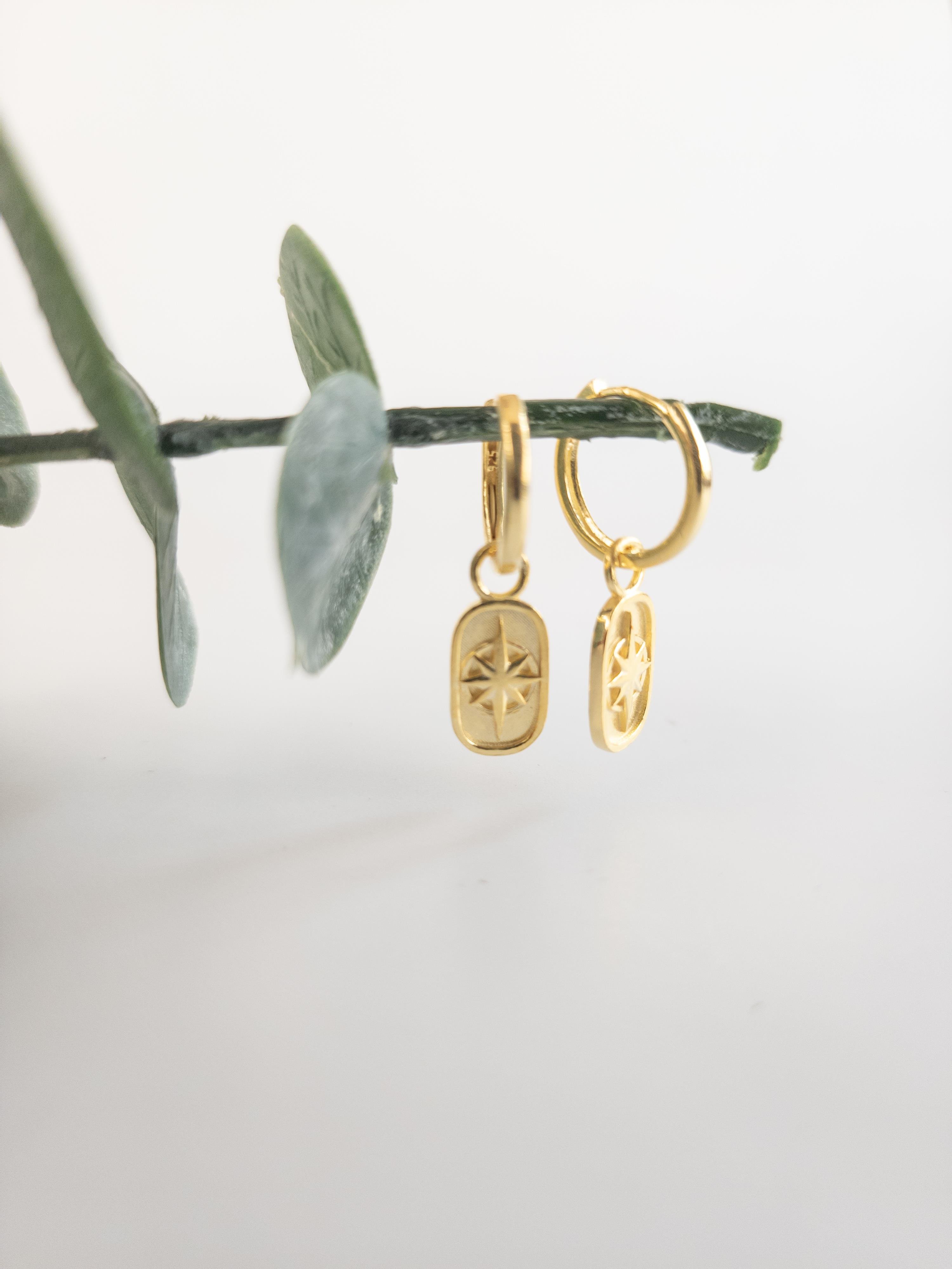 Kutup Yıldızı Charm Küpe