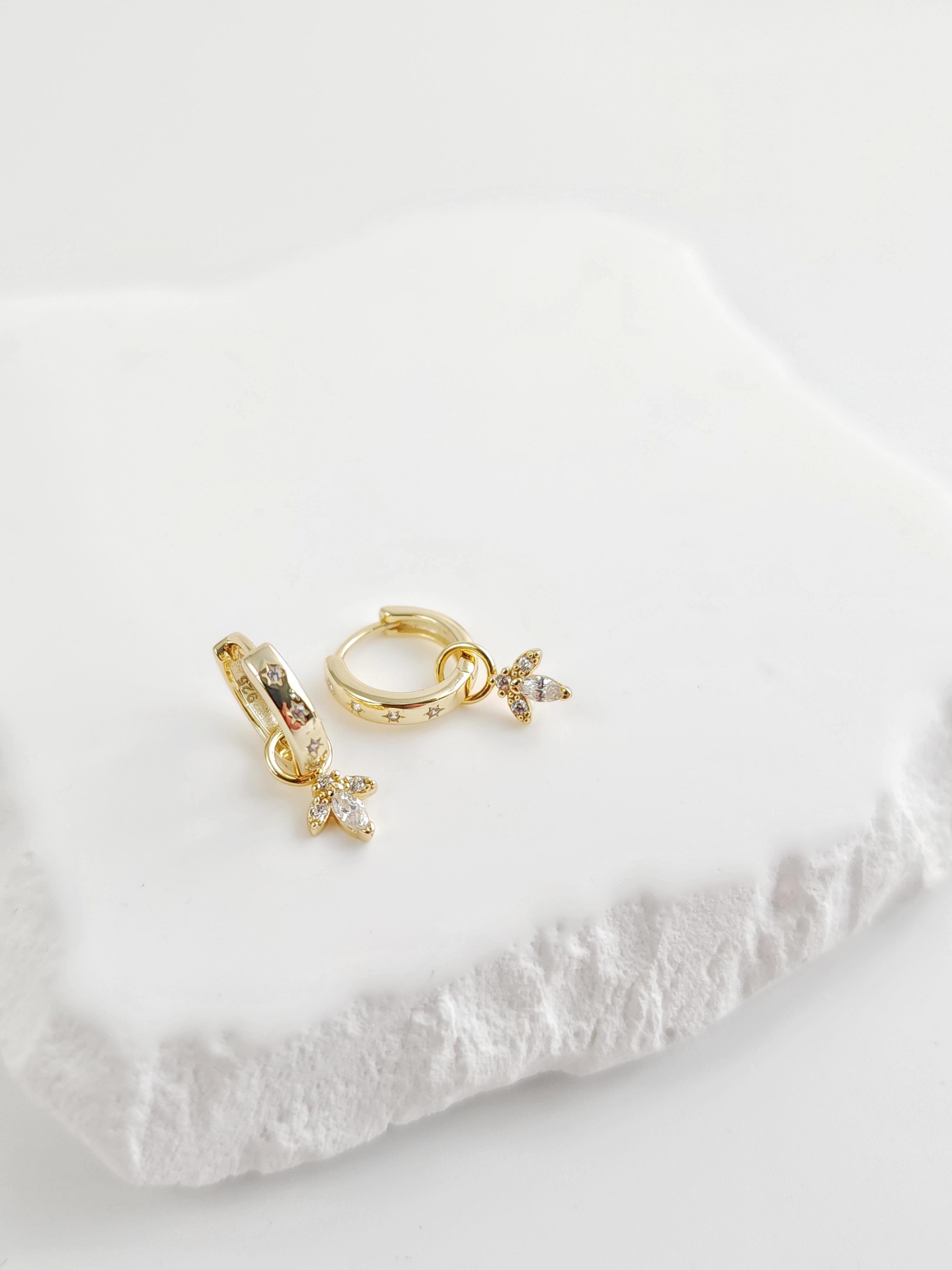 Lotus Charm Küpe