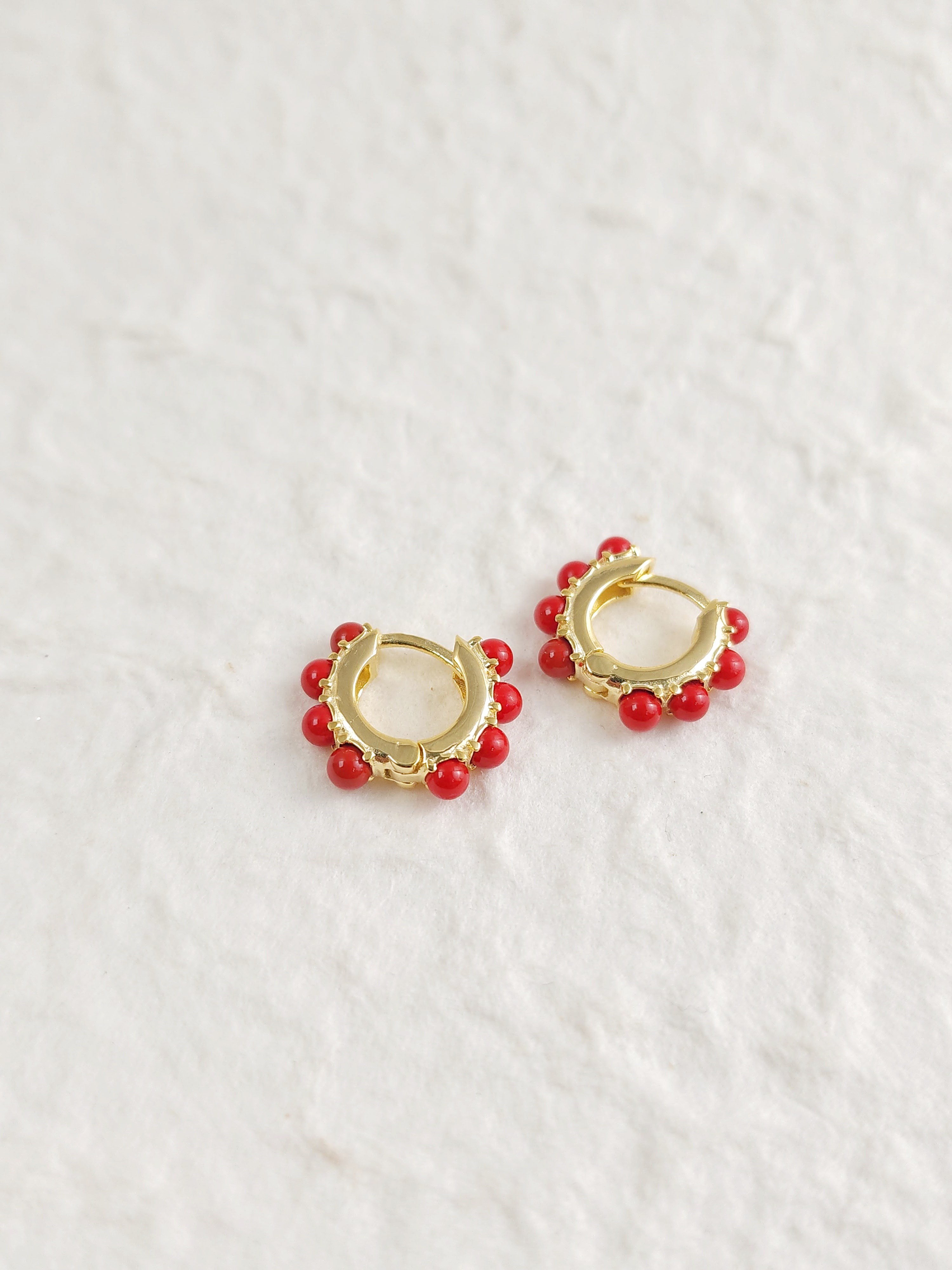 Mercan Halka Küpe