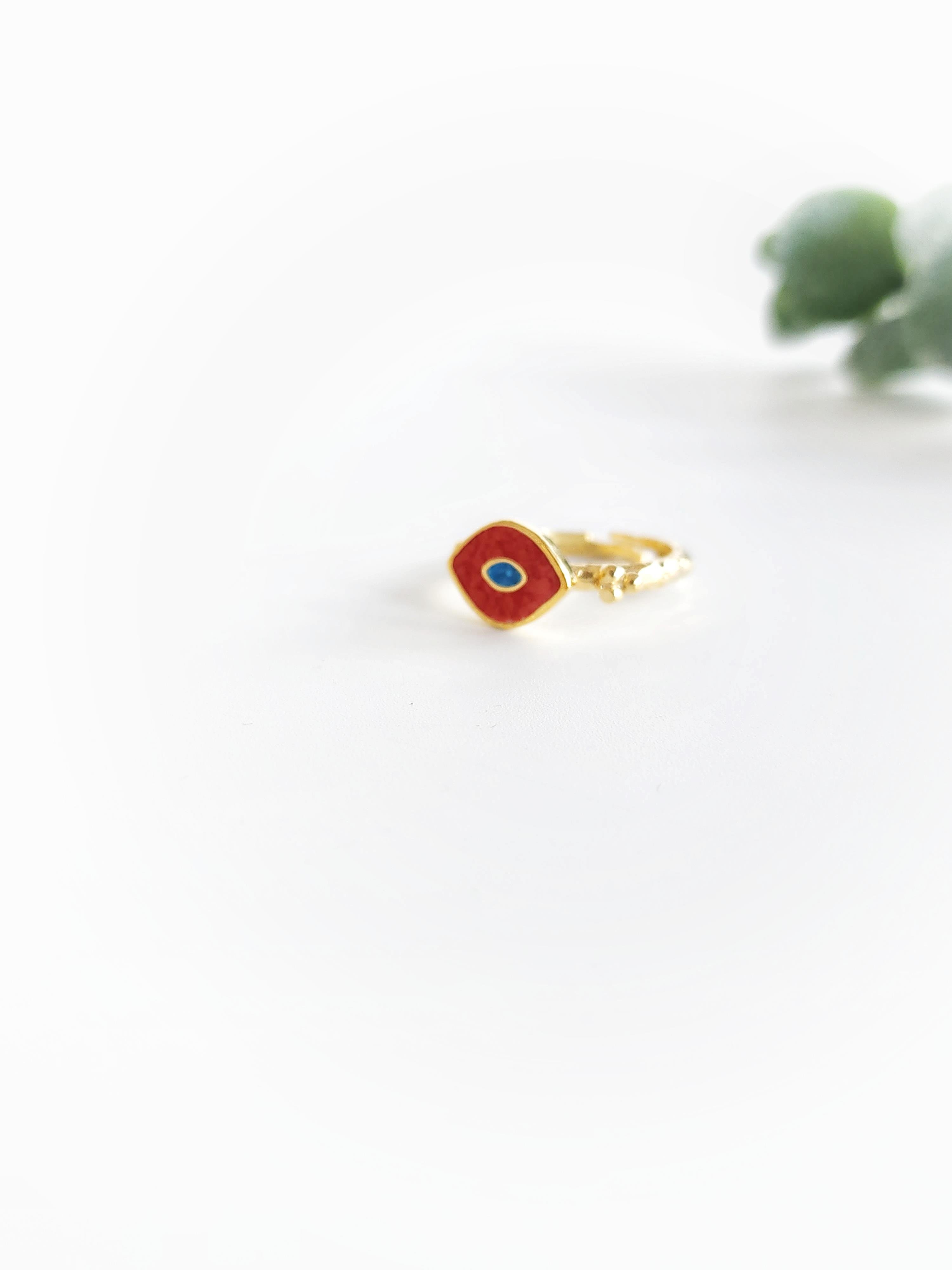 Mercan Nazar Göz Yüzük