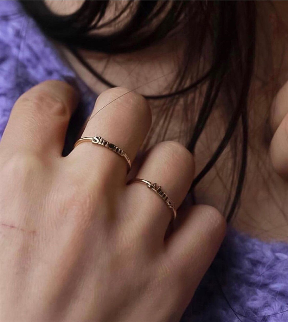 Mini Boy İnce İsim Yüzük