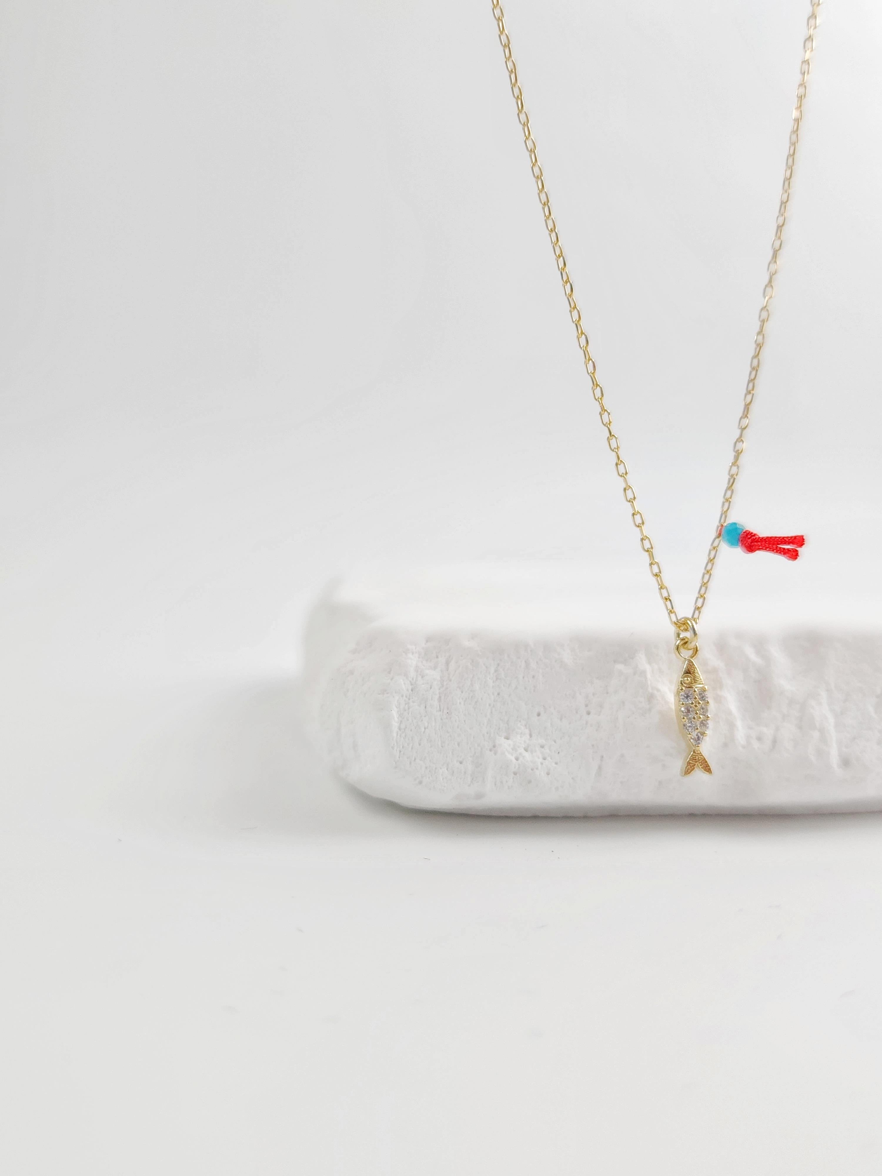 Minimal Balık Şans Kolye