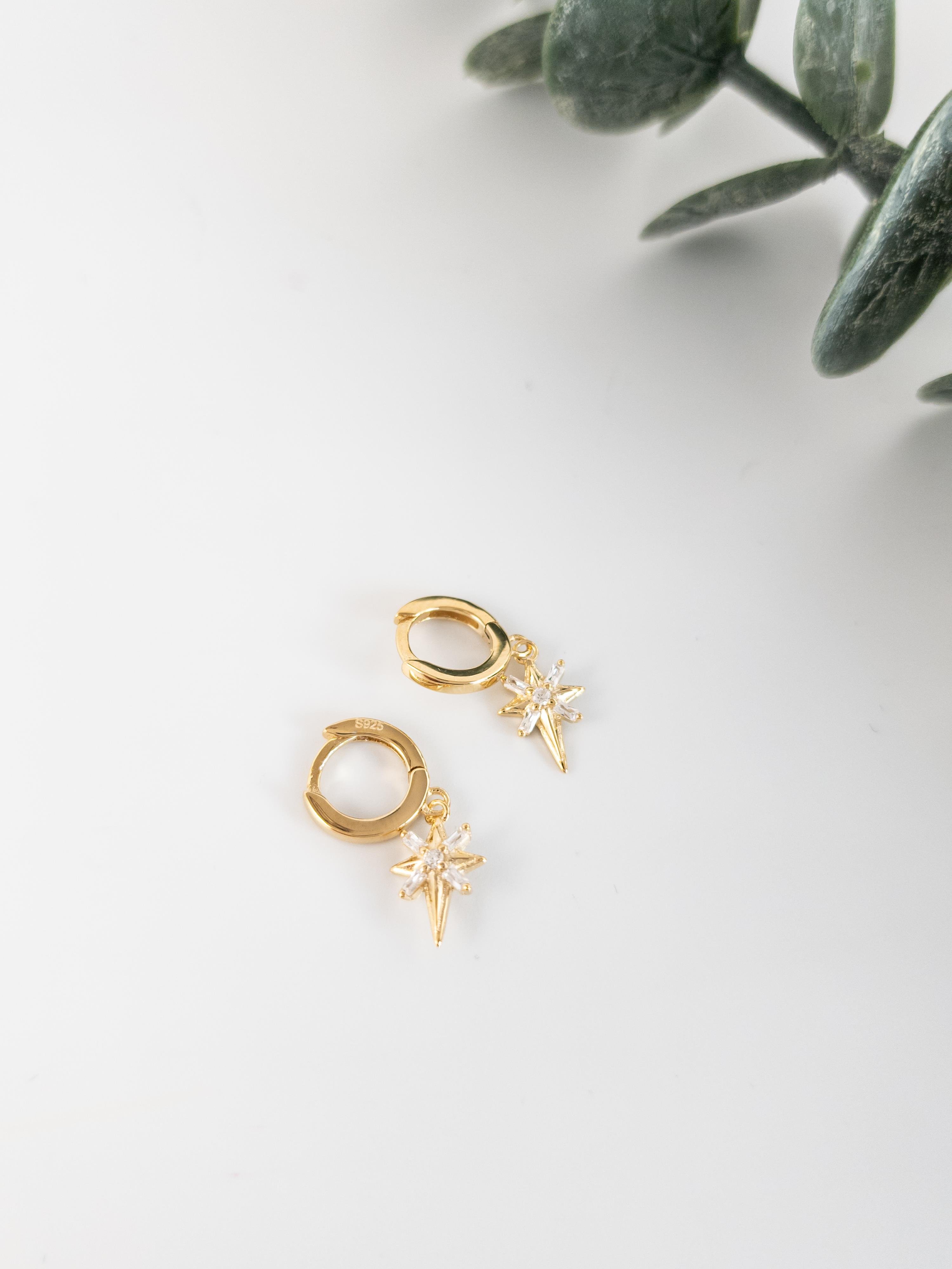 Minimal Kutup Yıldızı Halka Küpe