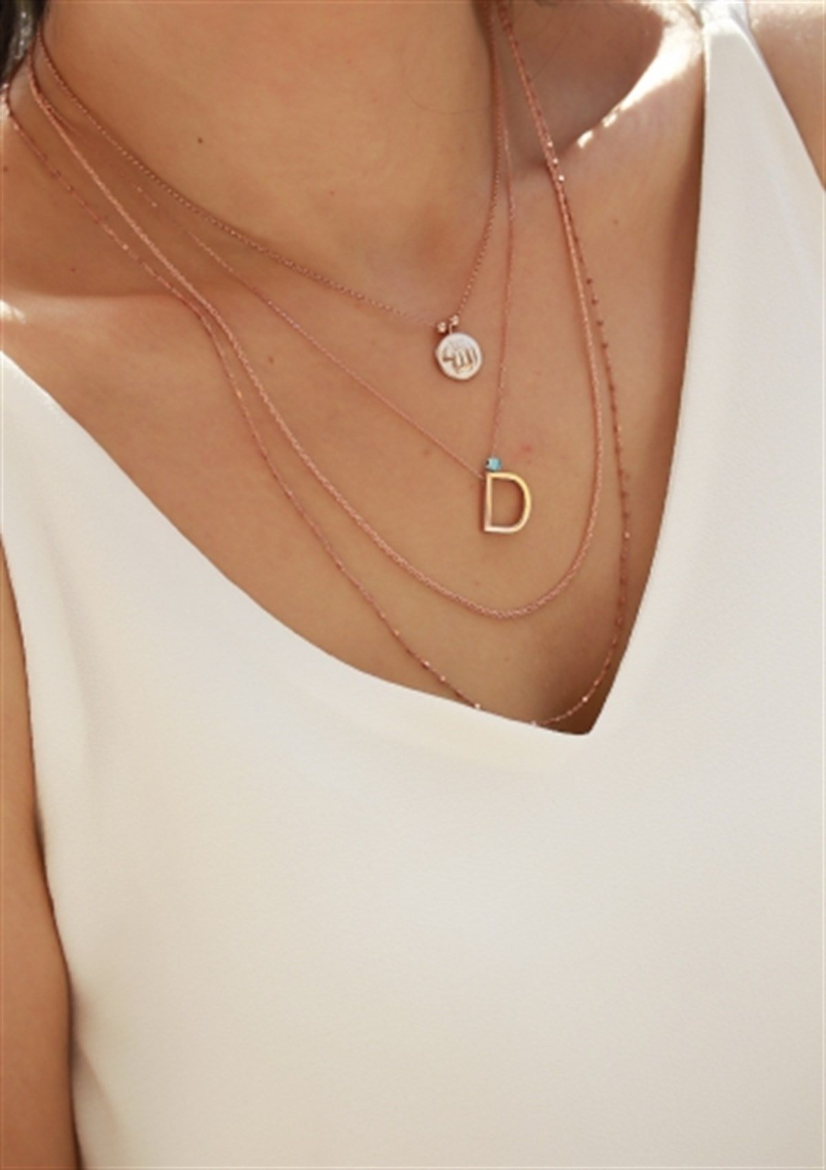 Nazar Göz Harf Kolye