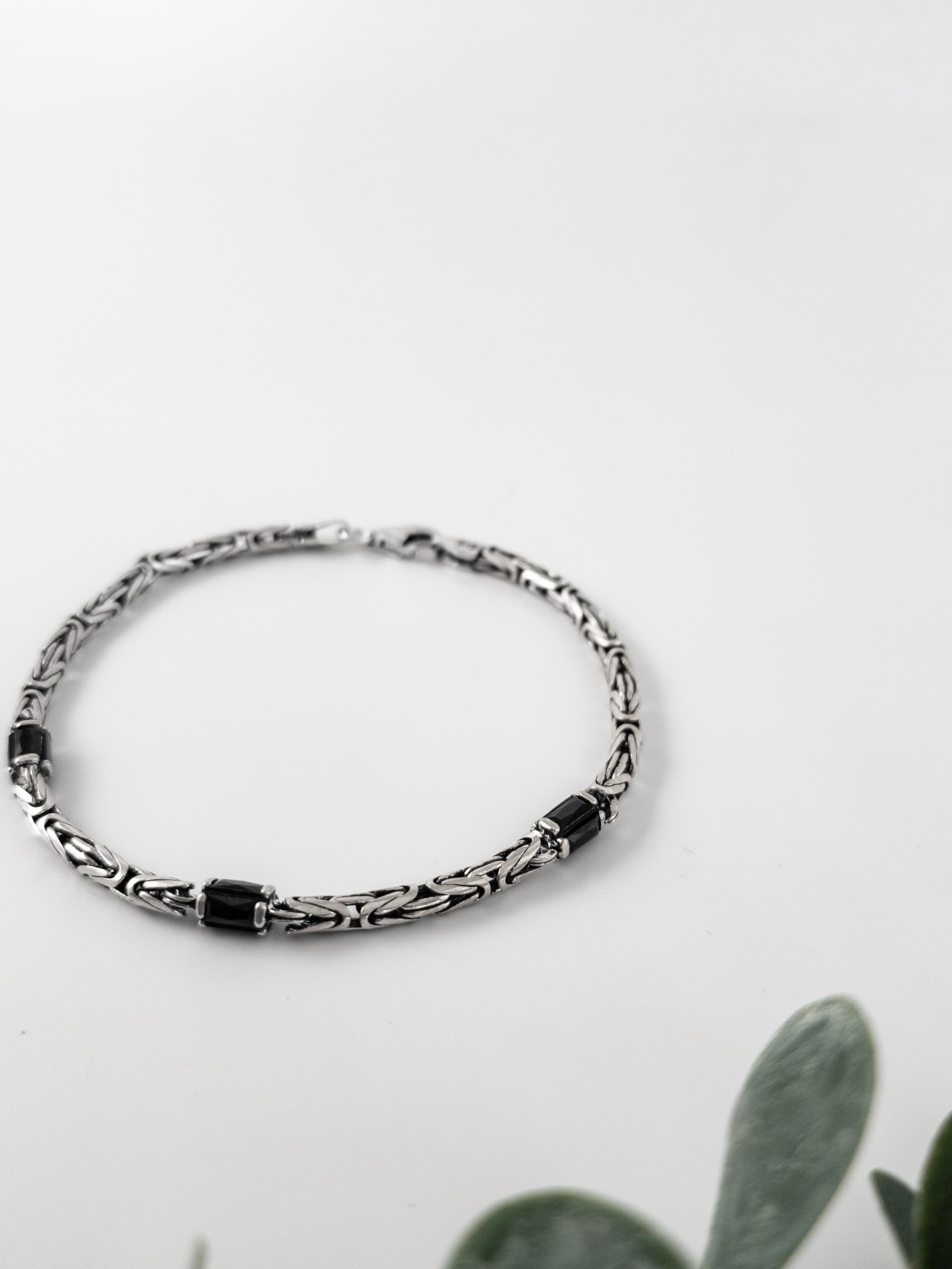 Siyah Zirkon Kral Bileklik