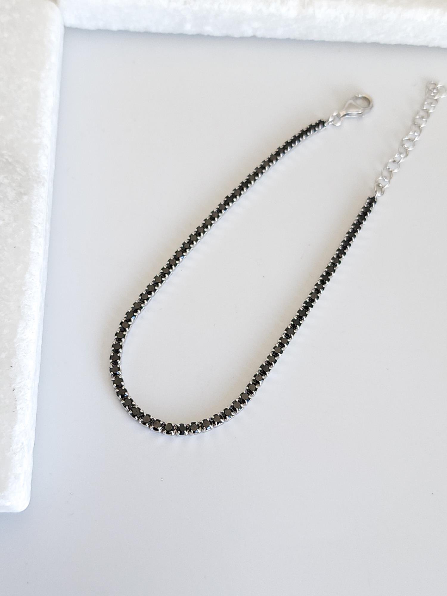 Siyah Zirkon Su Yolu Bileklik