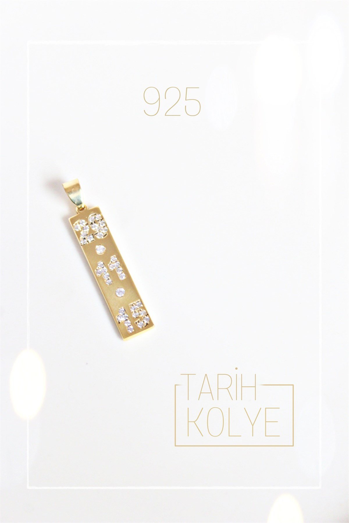 Tarih Kolye Tek Uç ( 925 Özel Ürün )