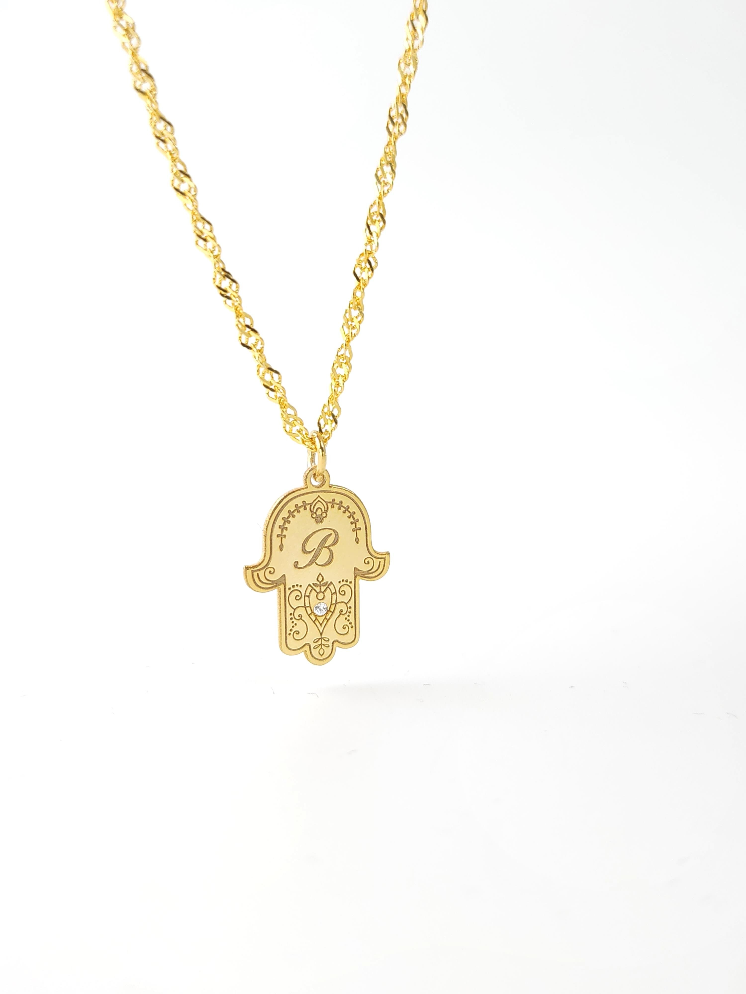Tasarım Fel Harf Kolye Kalın Zincir