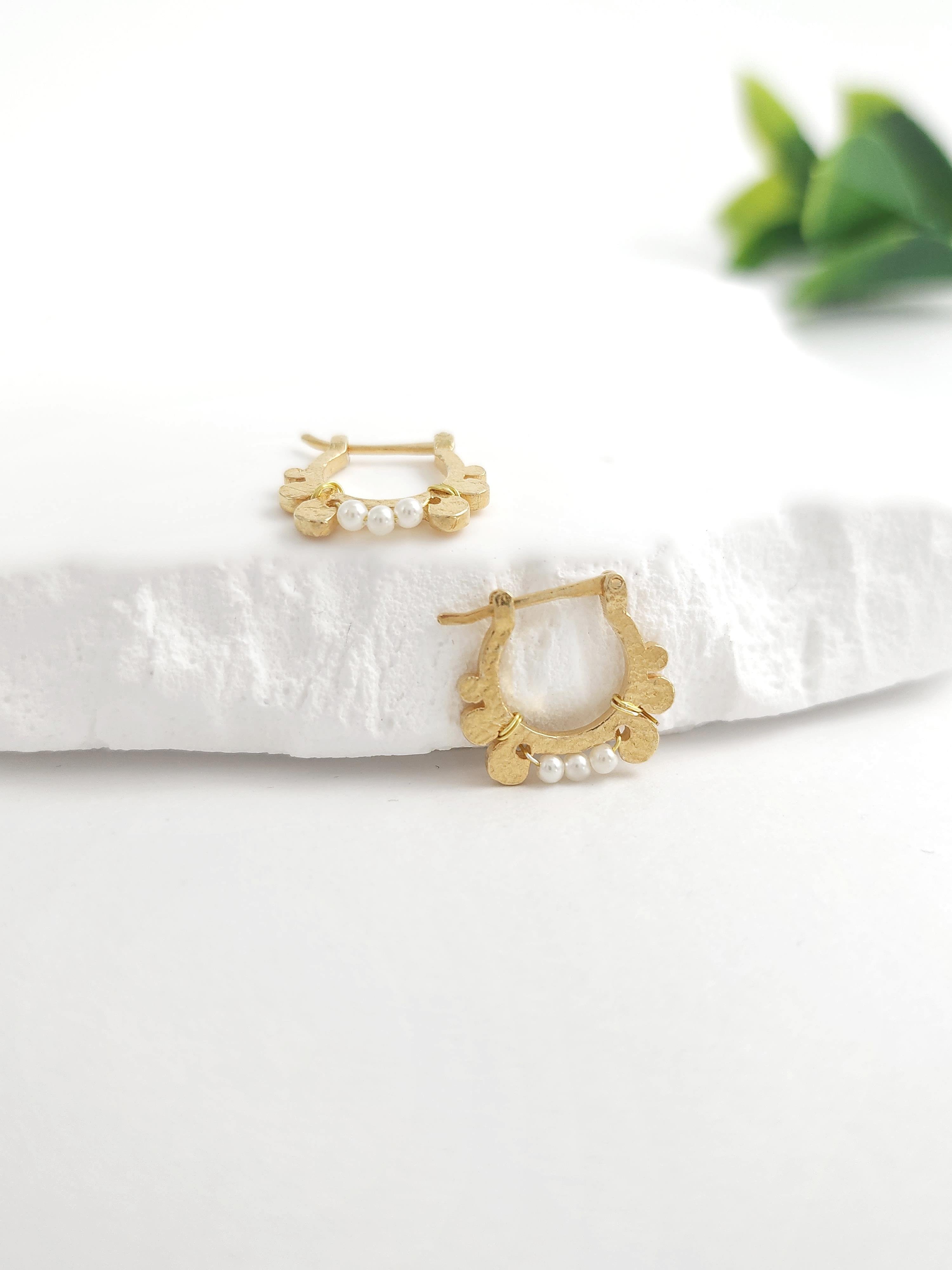 Tasarım Minimal İnci Küpe