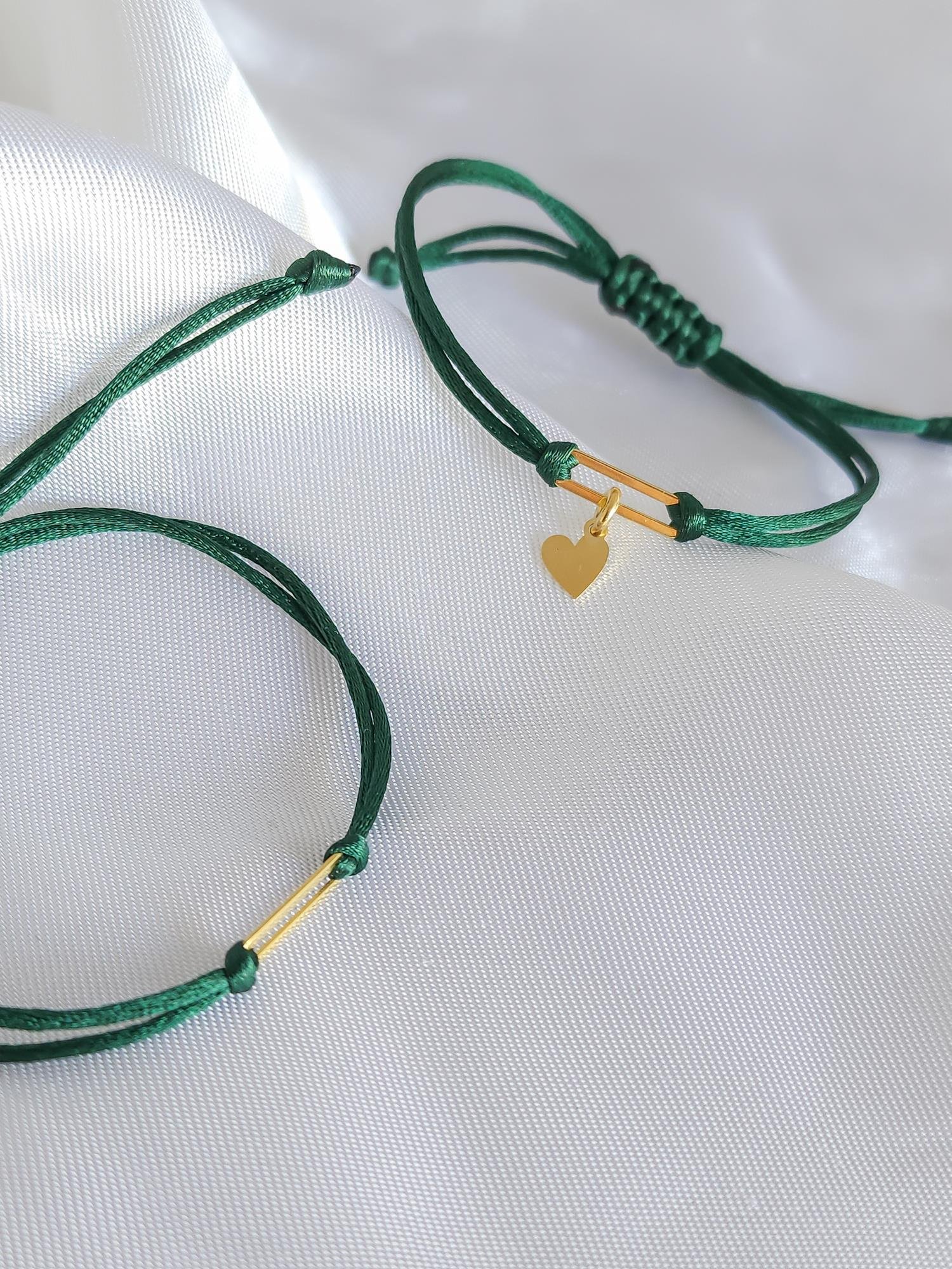 Yeşil İp Şans Bileklik ( Charmsız )