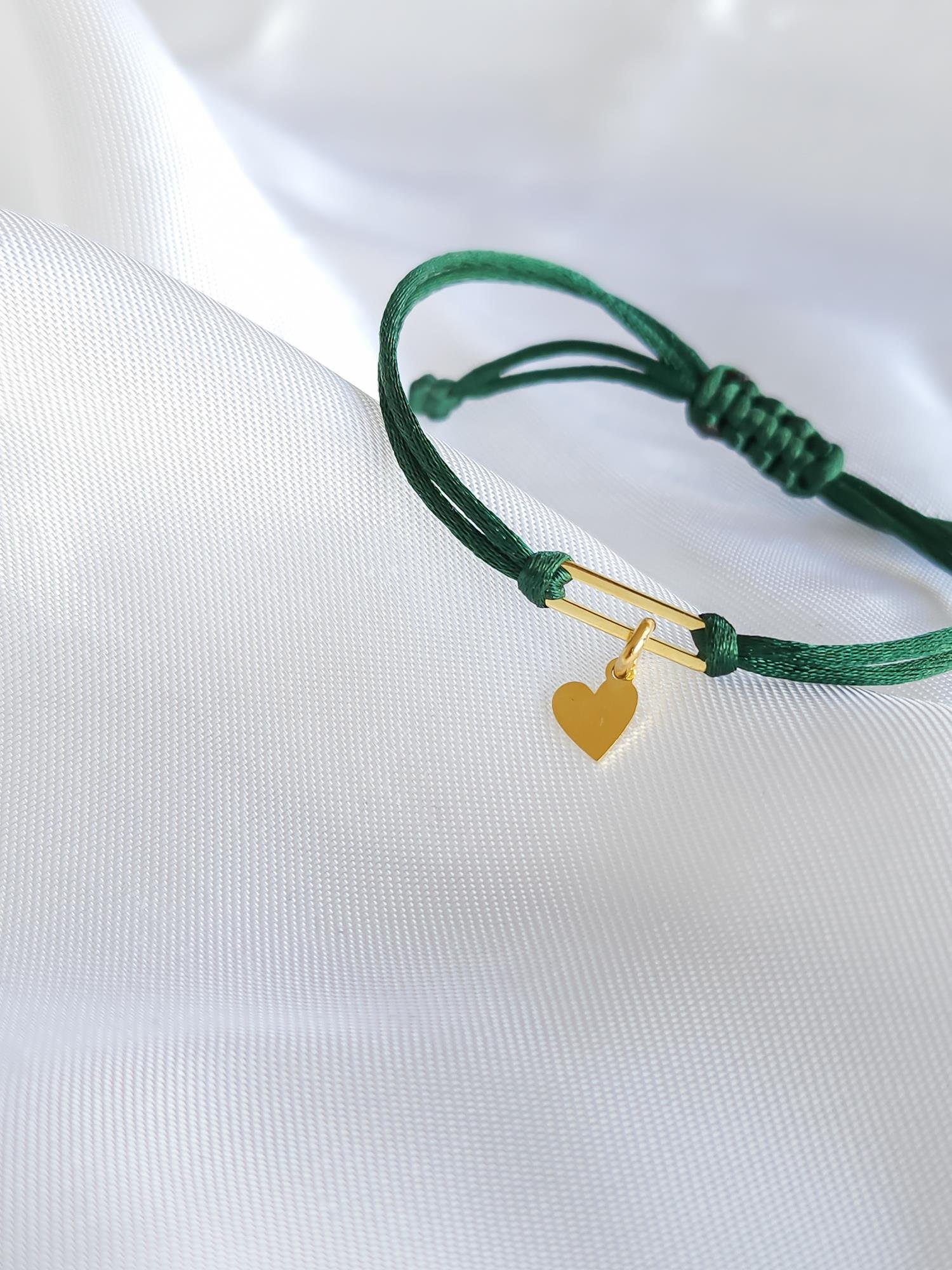 Yeşil İp Şans Bileklik ( Charmsız )