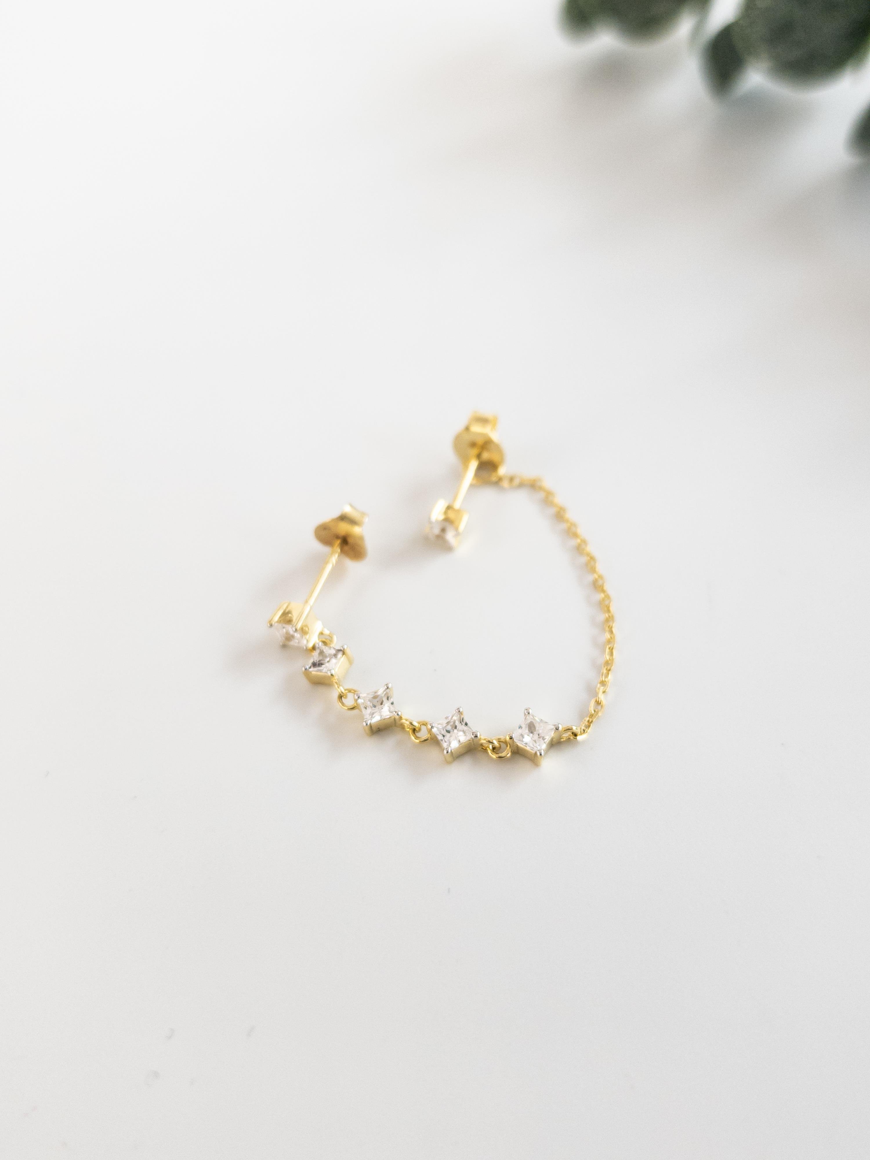 Zirkon Tek Çivi Küpe