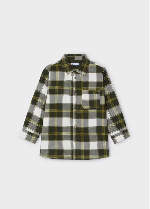 Mayoral Erkek Çocuk Ekose Gömlek Yeşil
