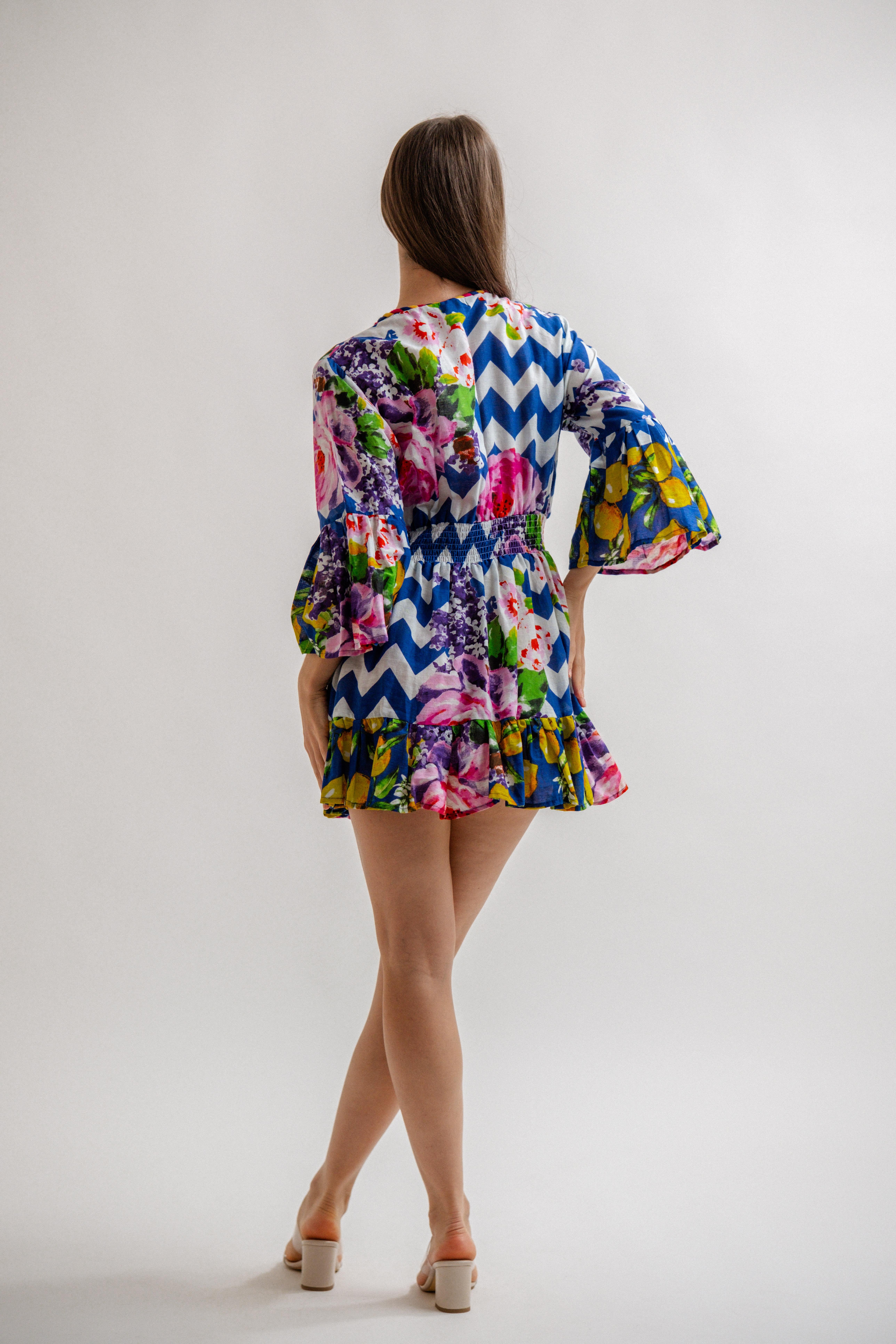 ANTİCA ÖRGÜ PÜSKÜLLÜ MİNİ ELBİSE